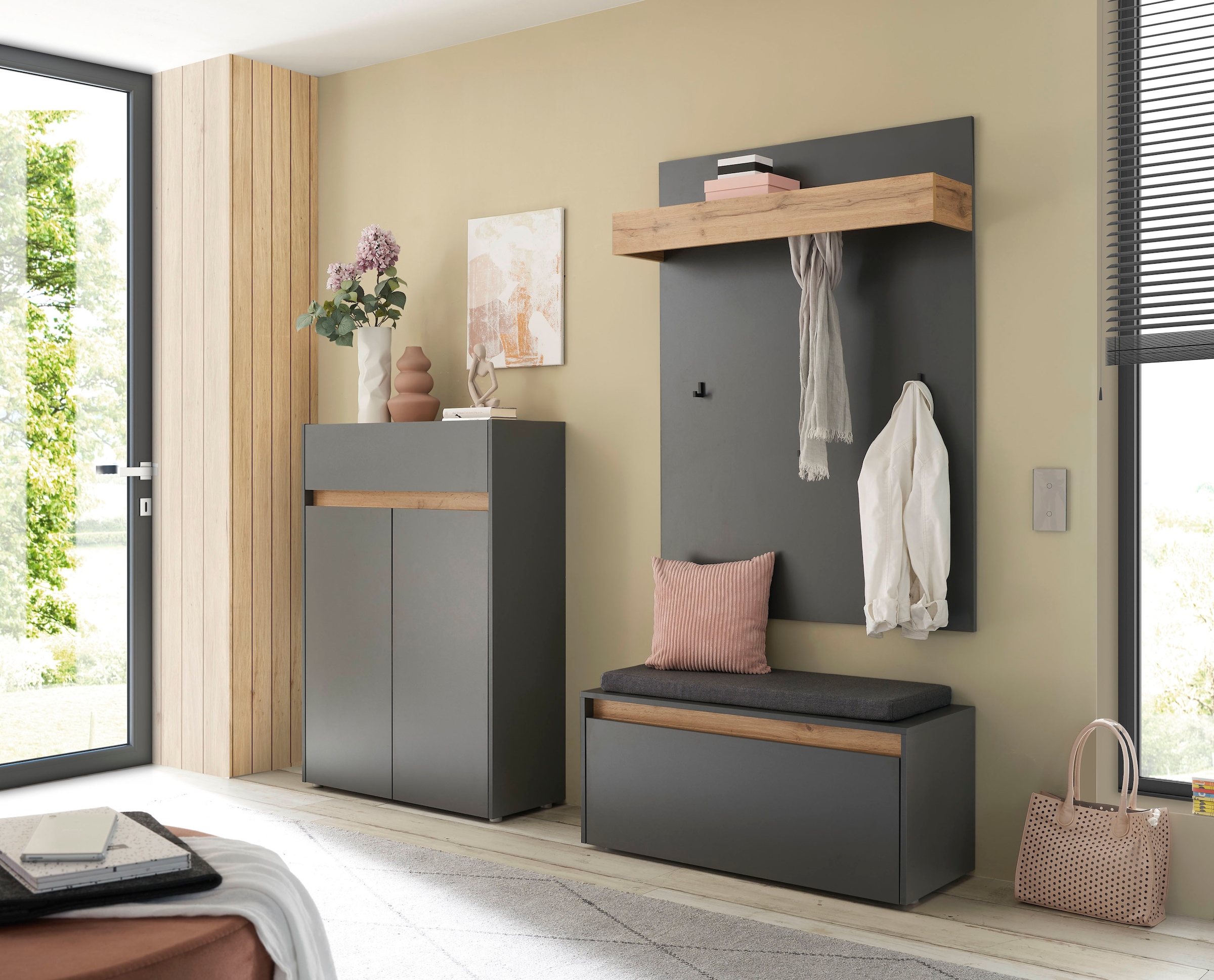 Home affaire Ensemble de vestiaires »City/Giron, moderne Garderobe, viel Stauraum, ca. 24 Schuhe« Set, 3 cuis tlg.