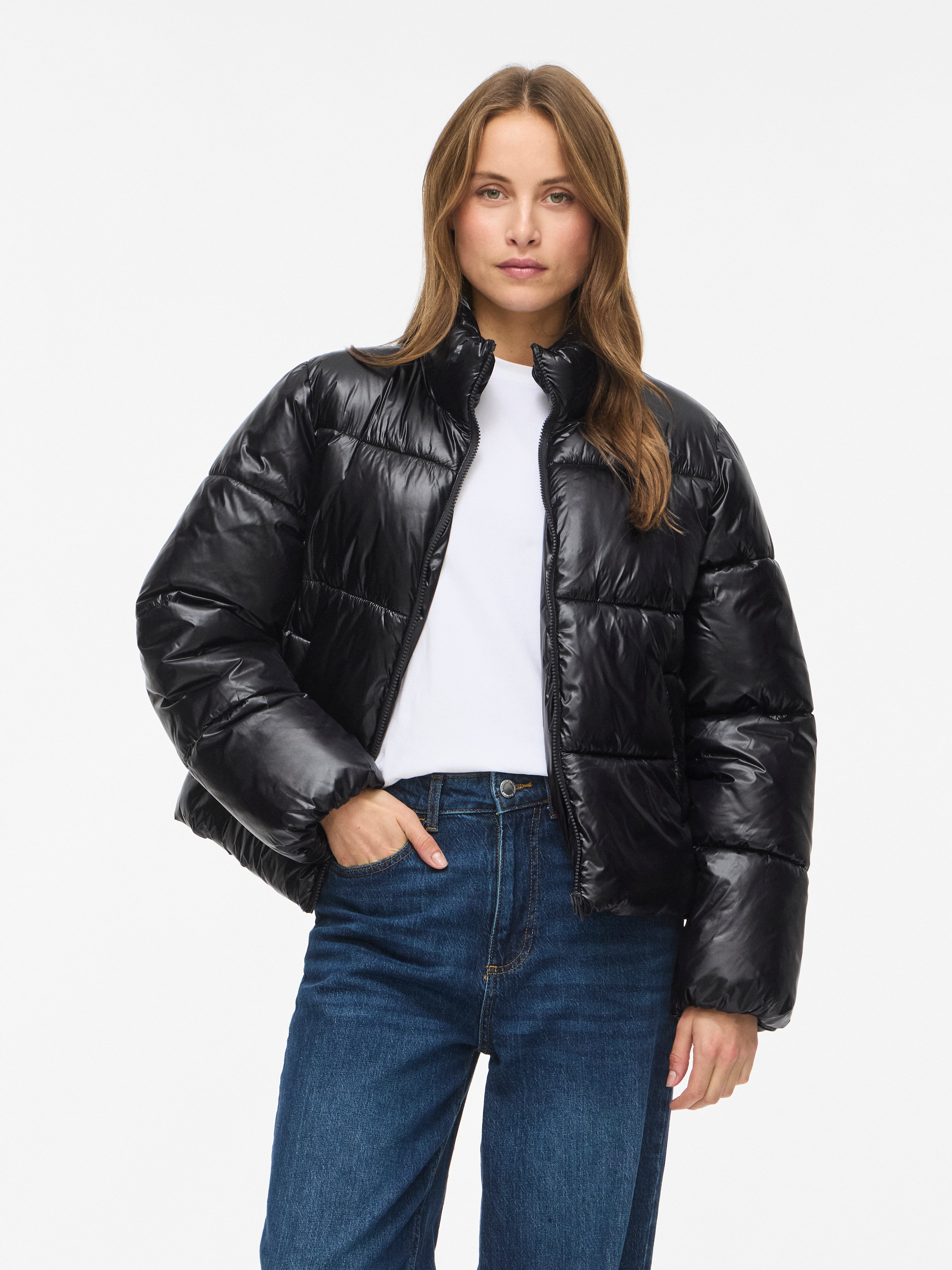 Vila Veste matelassée »VILYCHEE L/S SHORT PUFFER/TB« fibre synthétique, col montant élevé