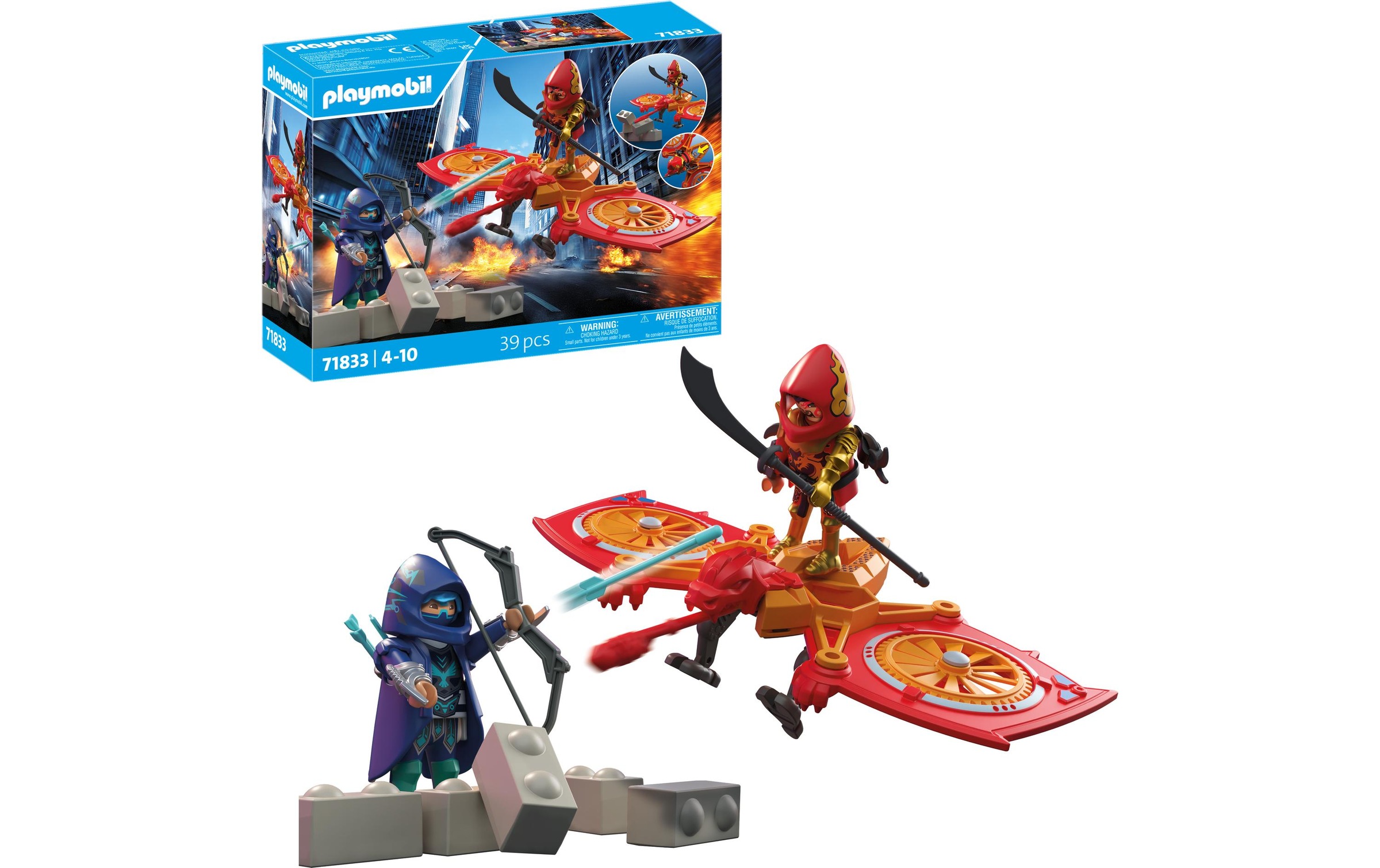 Playmobil® Jeu de construction »Helden-Drohne gegen bösen Ninja (71833), Heroes« Made in Europe