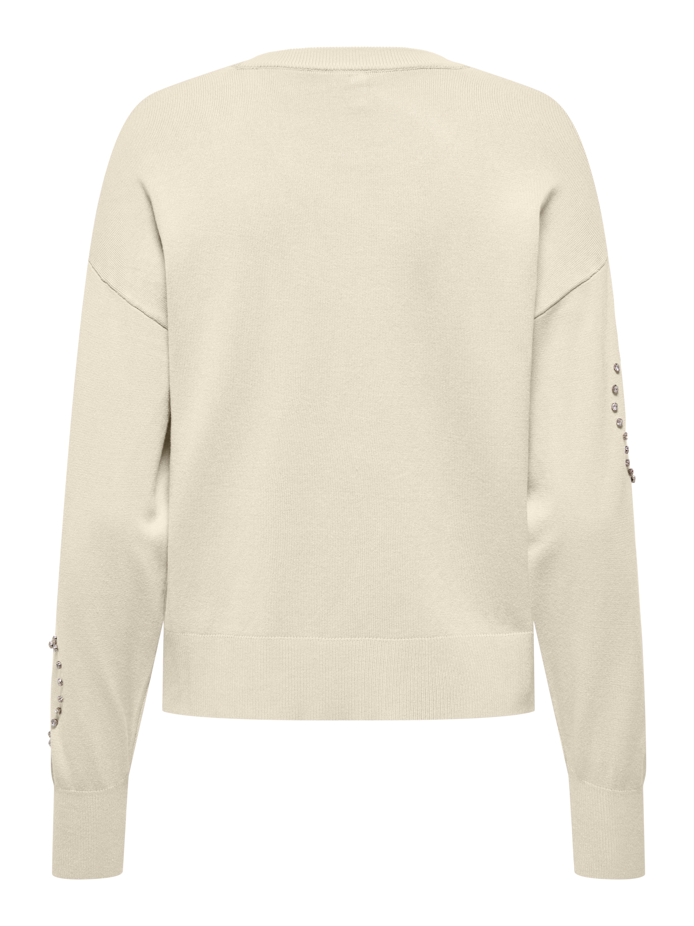 ONLY Pull à col rond »ONLBEE LS HEART BLING O-NECK CC KNT« mit Glitzersteinen