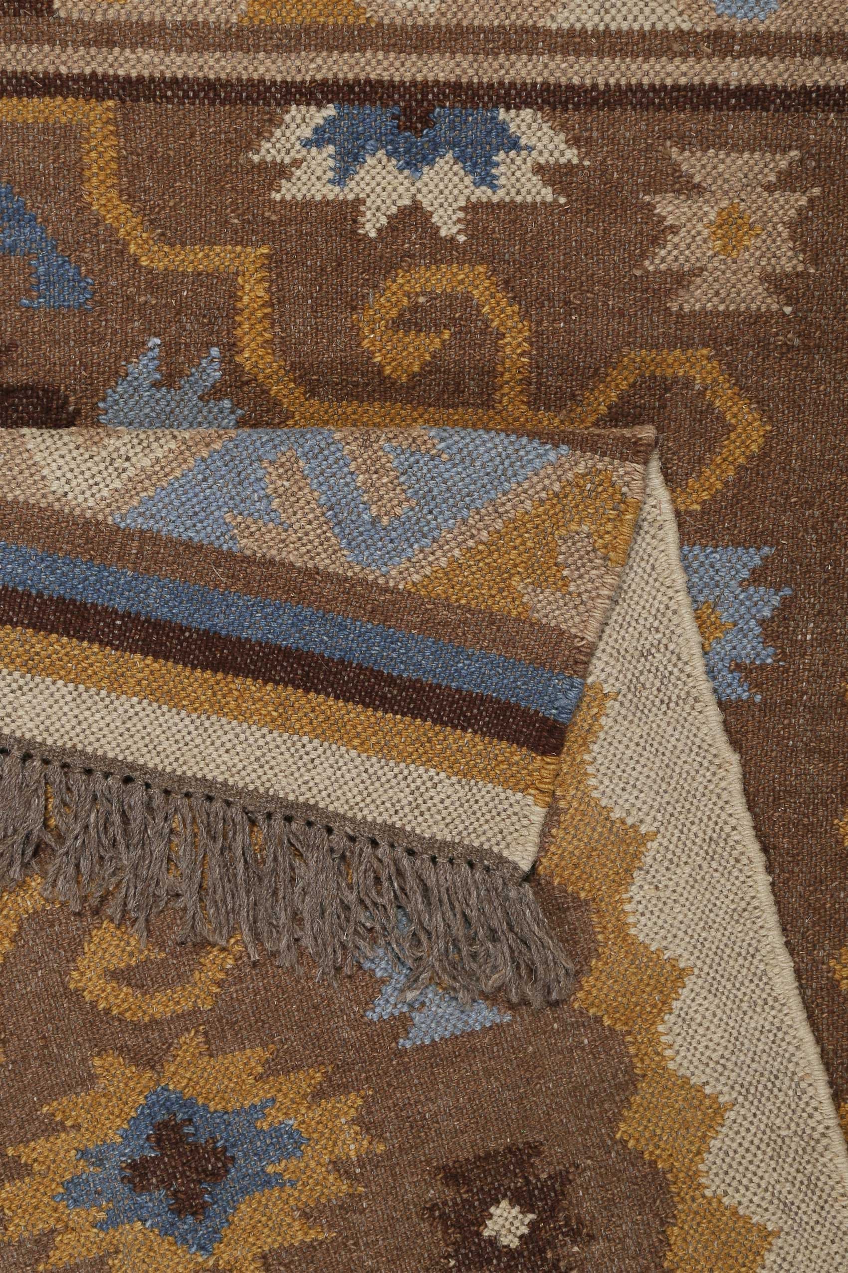 Green Looop Tapis en laine »Valere« Rectangulaire 5 mm Höhe Fransen, Kelim, handgewebt, Natur, Wohnzimmer, Schlafzimmer, Ethno