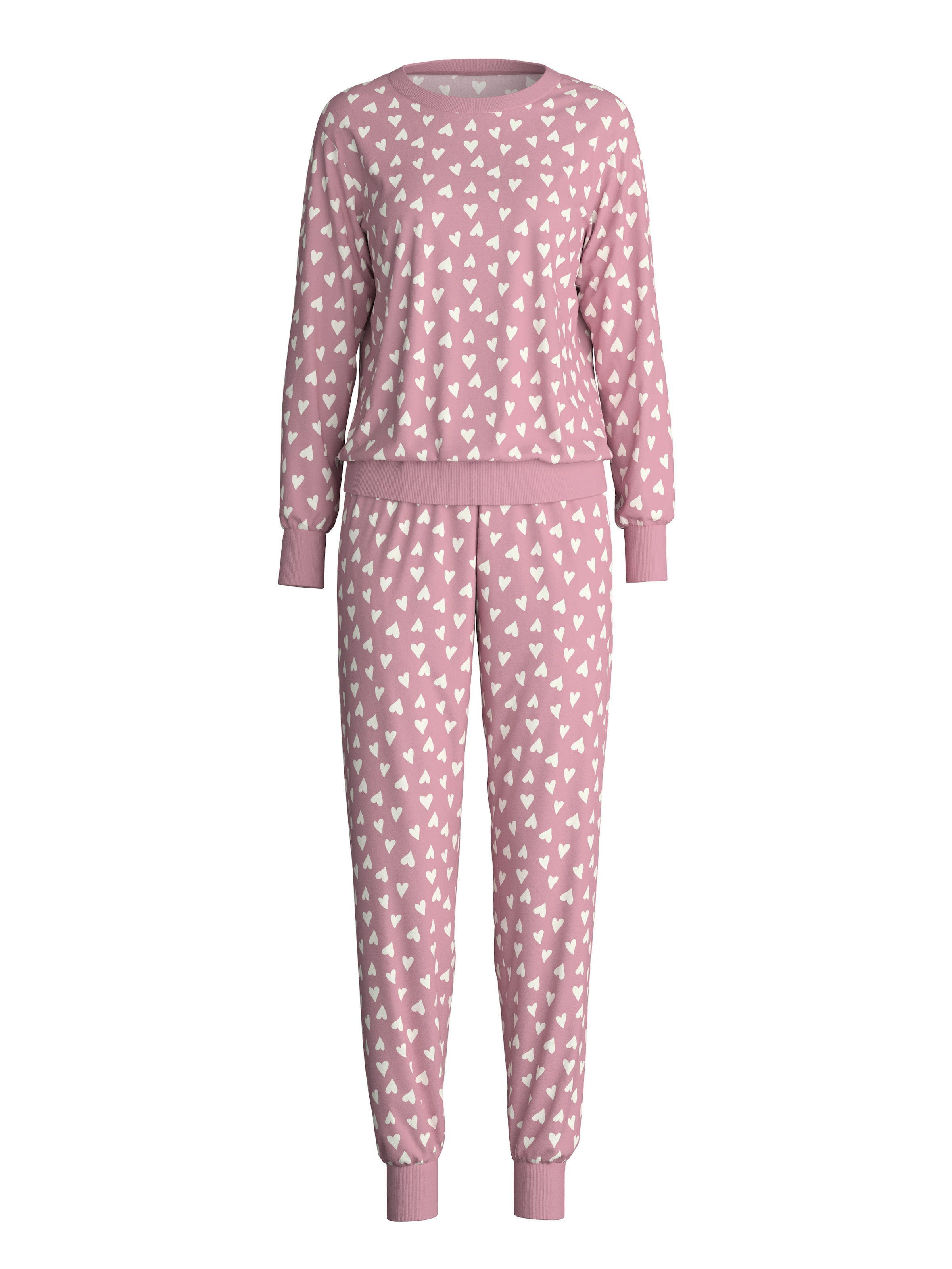 CALIDA Pyjama »Cotton Stripes« 2 pièces Langarm, Rundhals-Ausschnitt, lockere Passform, Baumwolle