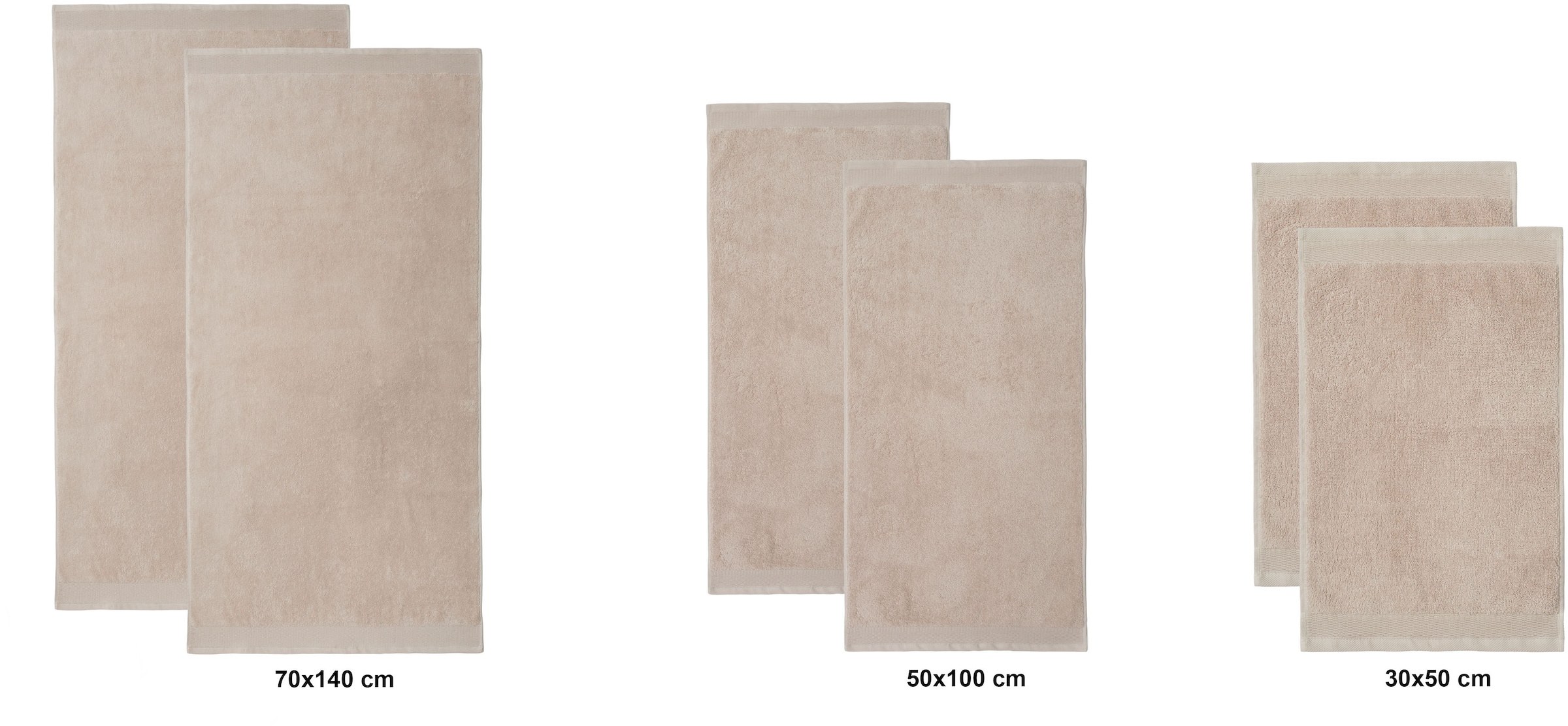 GOODproduct Set de serviettes »Fenya, flauschig und weich, Premium Handtücher, 550 gr/m²« Ensemble 6 cuis Frottee en feutre avec bordure, set, 100% coton, qualité hôtelière, garantie 5 ans