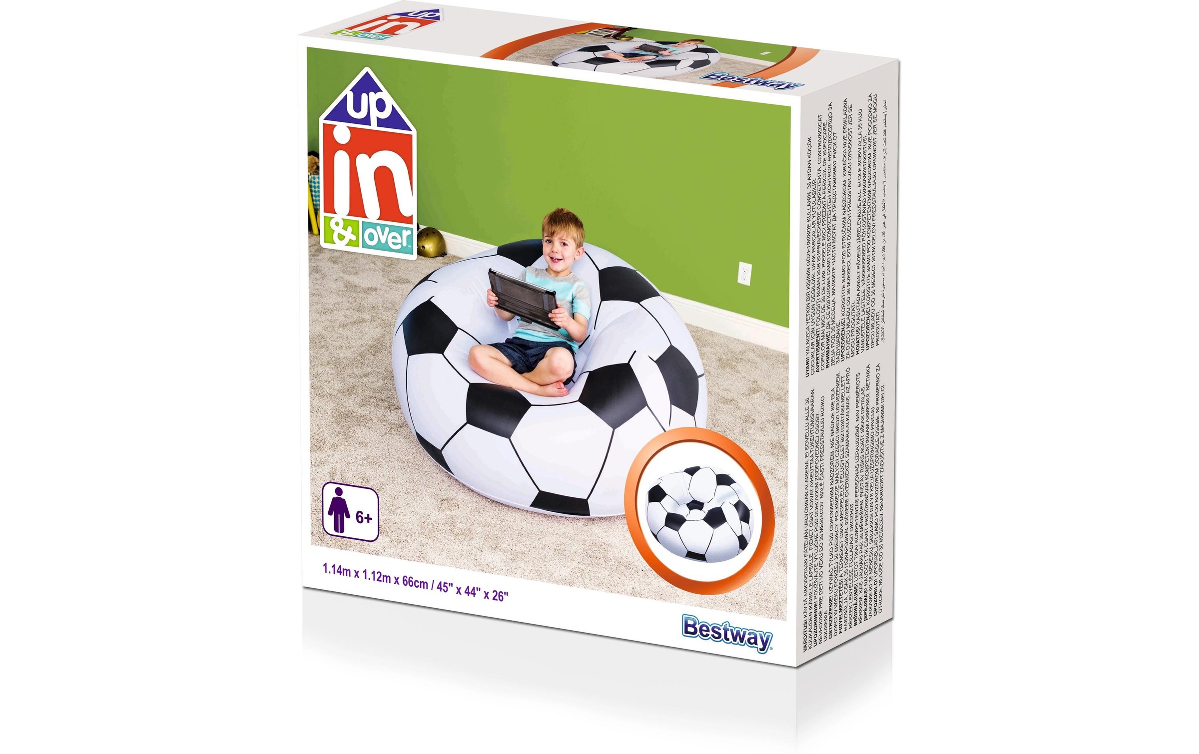 Bestway Fauteuil gonflable »Up, In und Over Fussball, 114 x 112 cm«