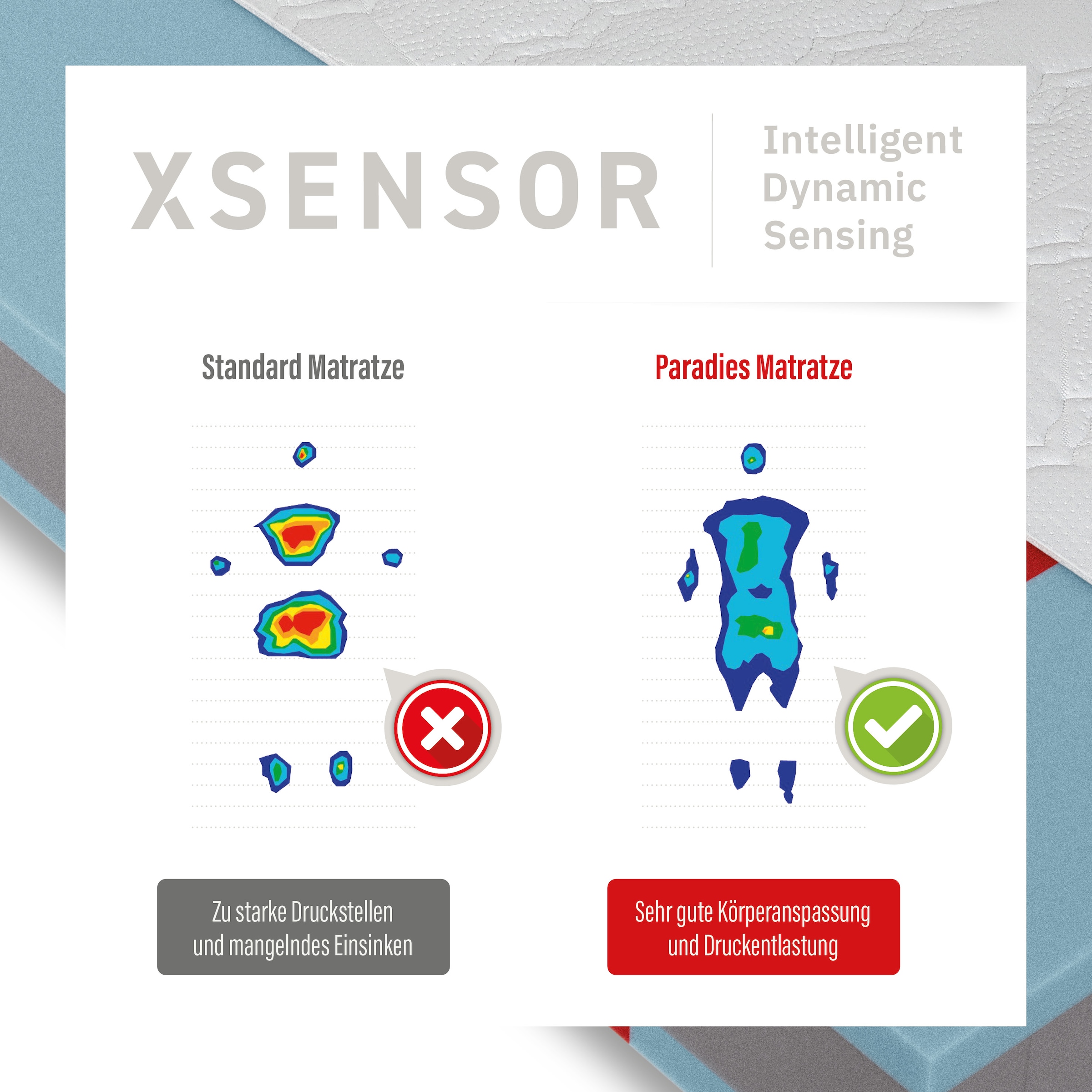 Paradies Matelas à ressorts ensachés »Paradies Prolife Strong XXL Version des Testsiegers*« 22 cm hoch Raumgewicht: 35 kg/m³ 1 cuis tlg. Kaltschaumversion Note GUT (2,2), getestet in 90x200 cm, Härtegrad 3