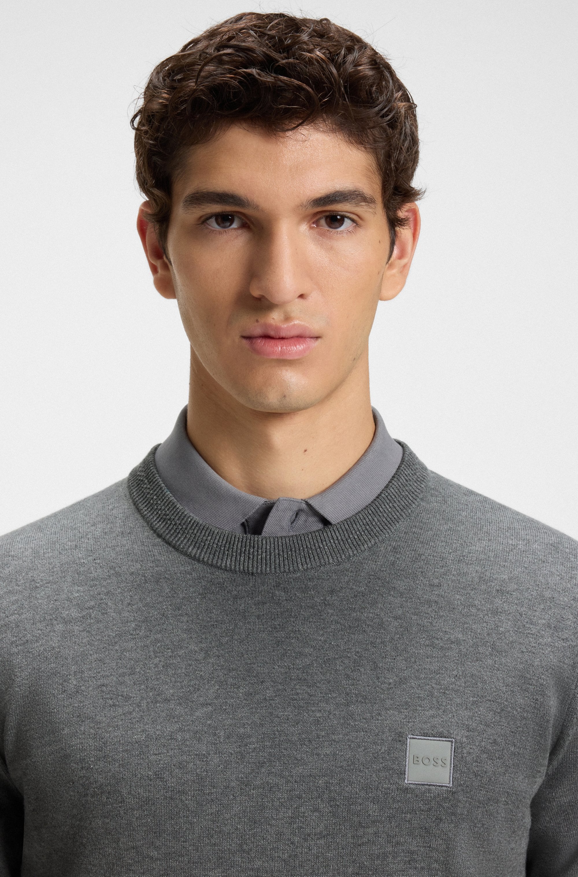 BOSS ORANGE Pull en tricot »Kanovano« mit Rundhalsausschnitt