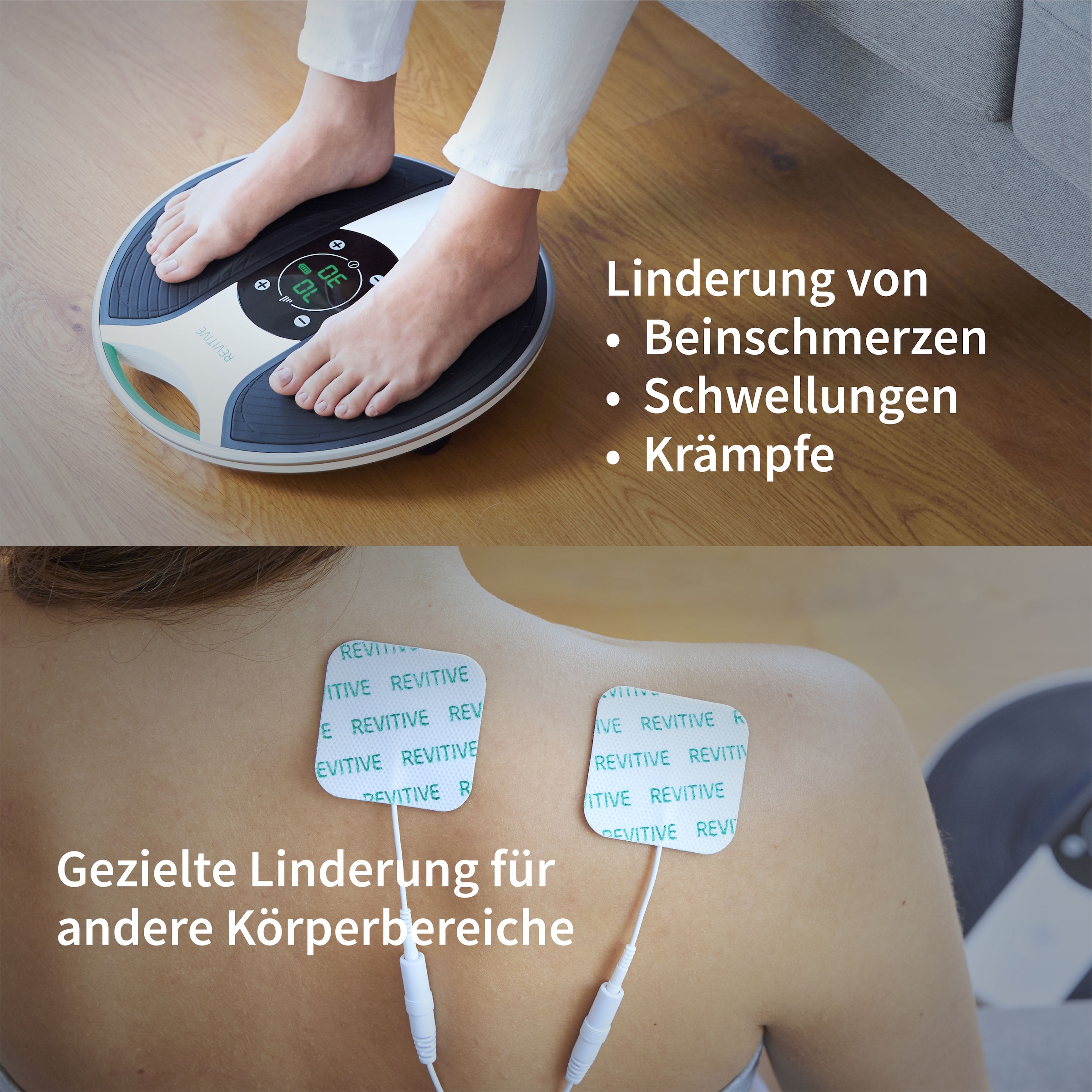 REVITIVE EMS-Fussmassage-Gerät »Medic Durchblutungs-Stimulator« Lindert Beschwerden, Schmerzen, Schwellungen, Krämpfe