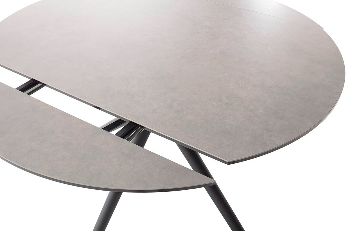 MCA furniture Table de salle à manger »RUBIKON Vierfusstisch 90-135 cm« Einzelstück,  Keramik, Metall, Längsseitenauszug, ausziehbar, 13 mm