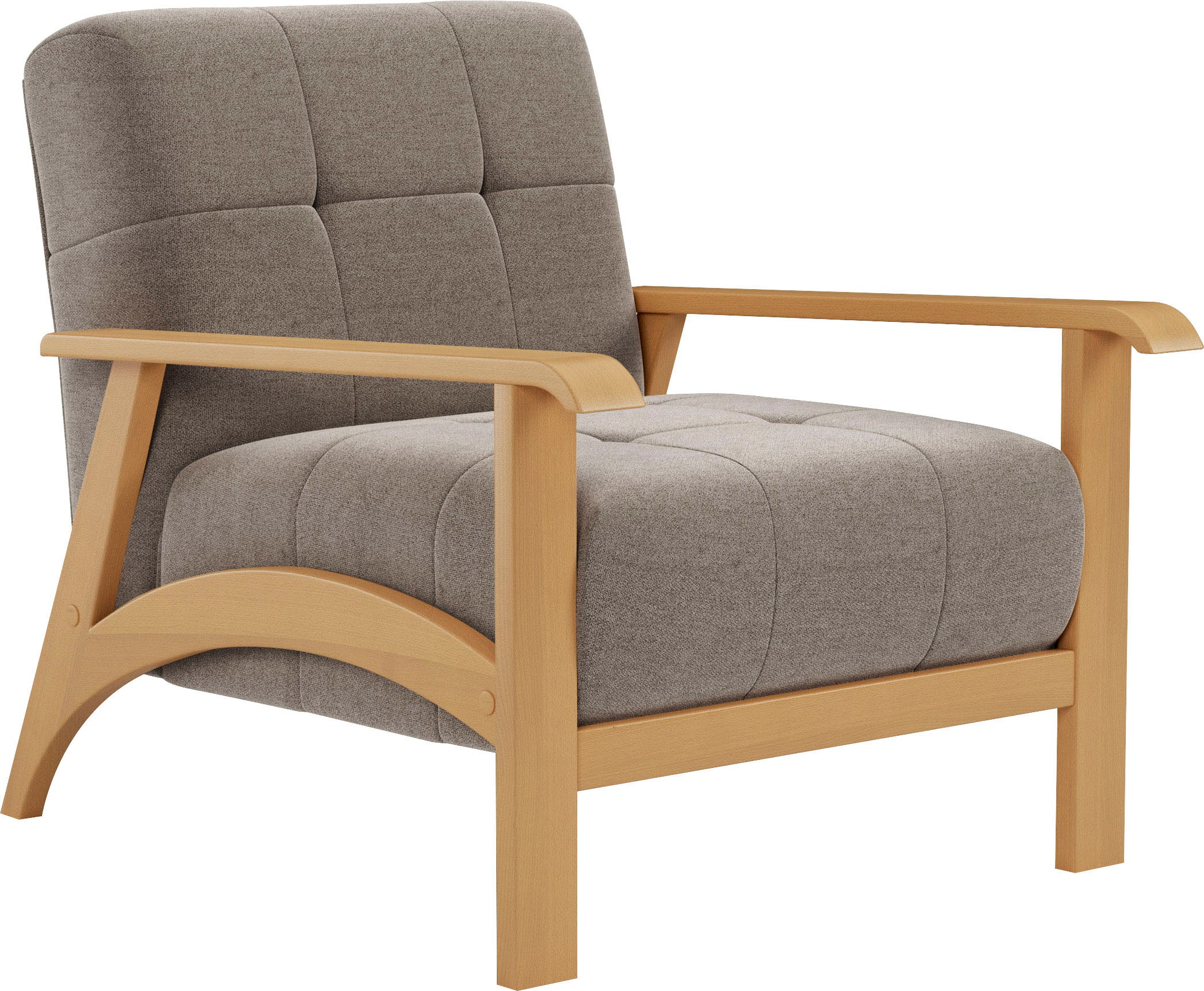 sit&more Fauteuil »Billund« Armlehnen aus eichefarbigem Buchenholz, verschiedene Bezüge und Farben