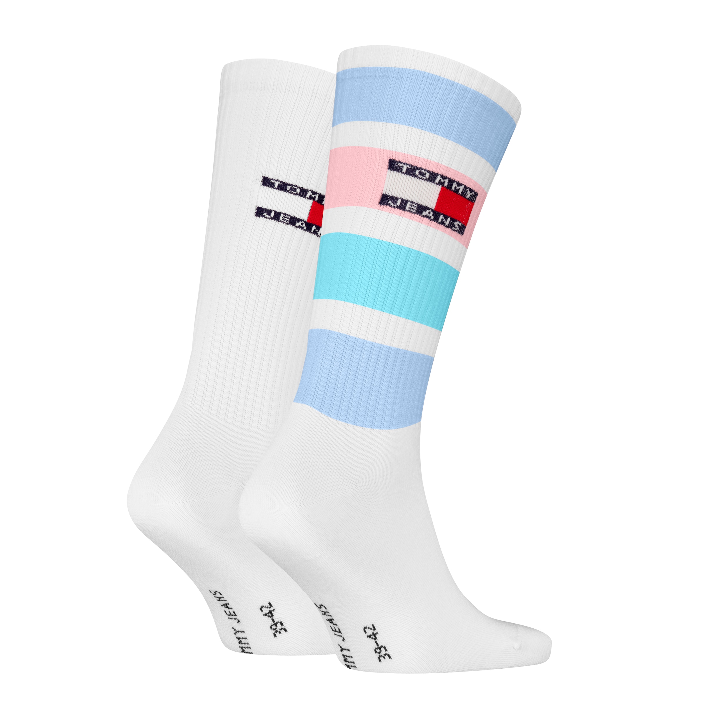 Tommy Hilfiger Socken »TH UNI TJ SOCK 2P FADED RUGBY« 2 Paar tlg. mit kräftigem Streifenmuster