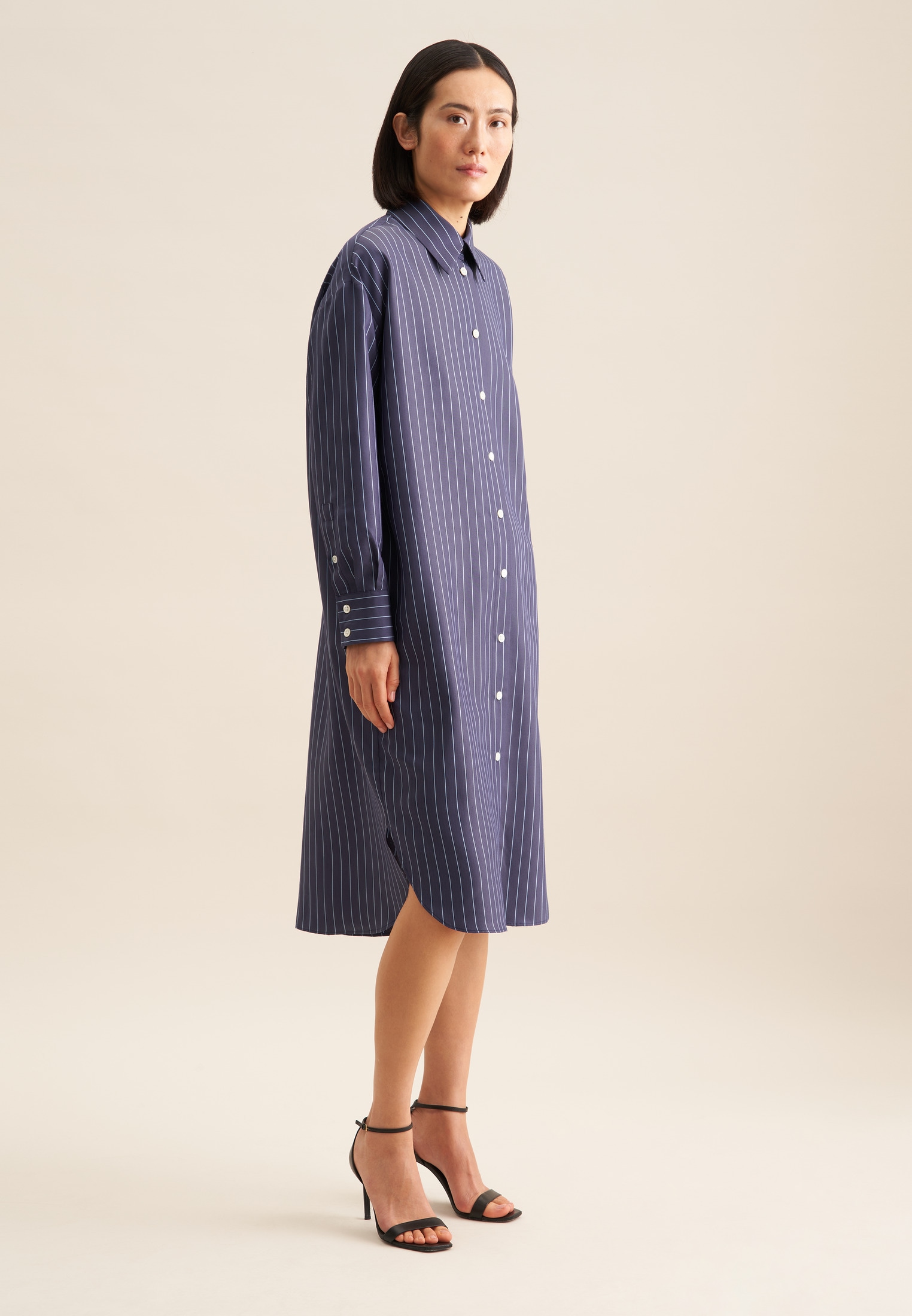 seidensticker Robe d'été »Schwarze Rose« 1/1 Kragen Streifen