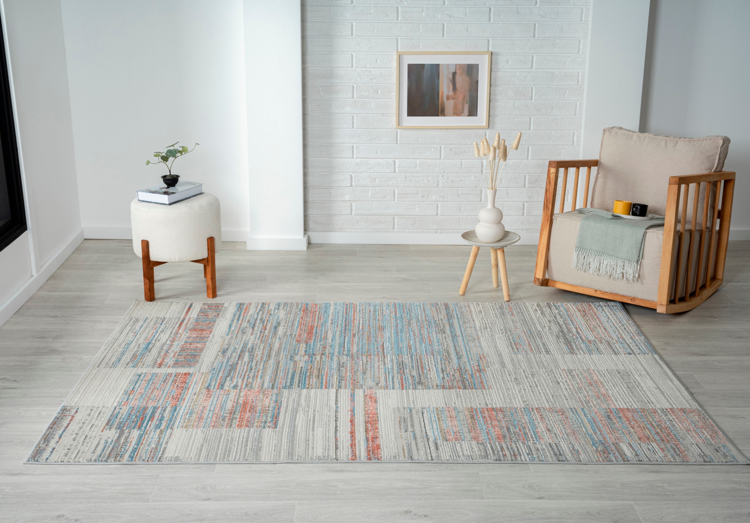 Myflair Möbel & Accessoires Tapis »My Colors« Rectangulaire 8 mm Höhe Kurzflor, Retro-Design, besonders weich durch Microfaser