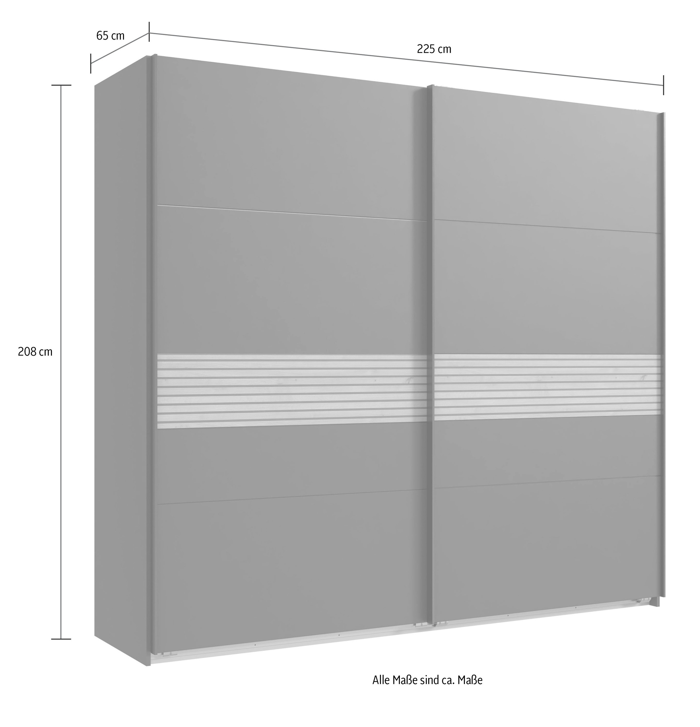 Wimex Schwebetürenschrank »Rotterdam« 2-türig mit Dekor Akustiklamellen Nachbildung