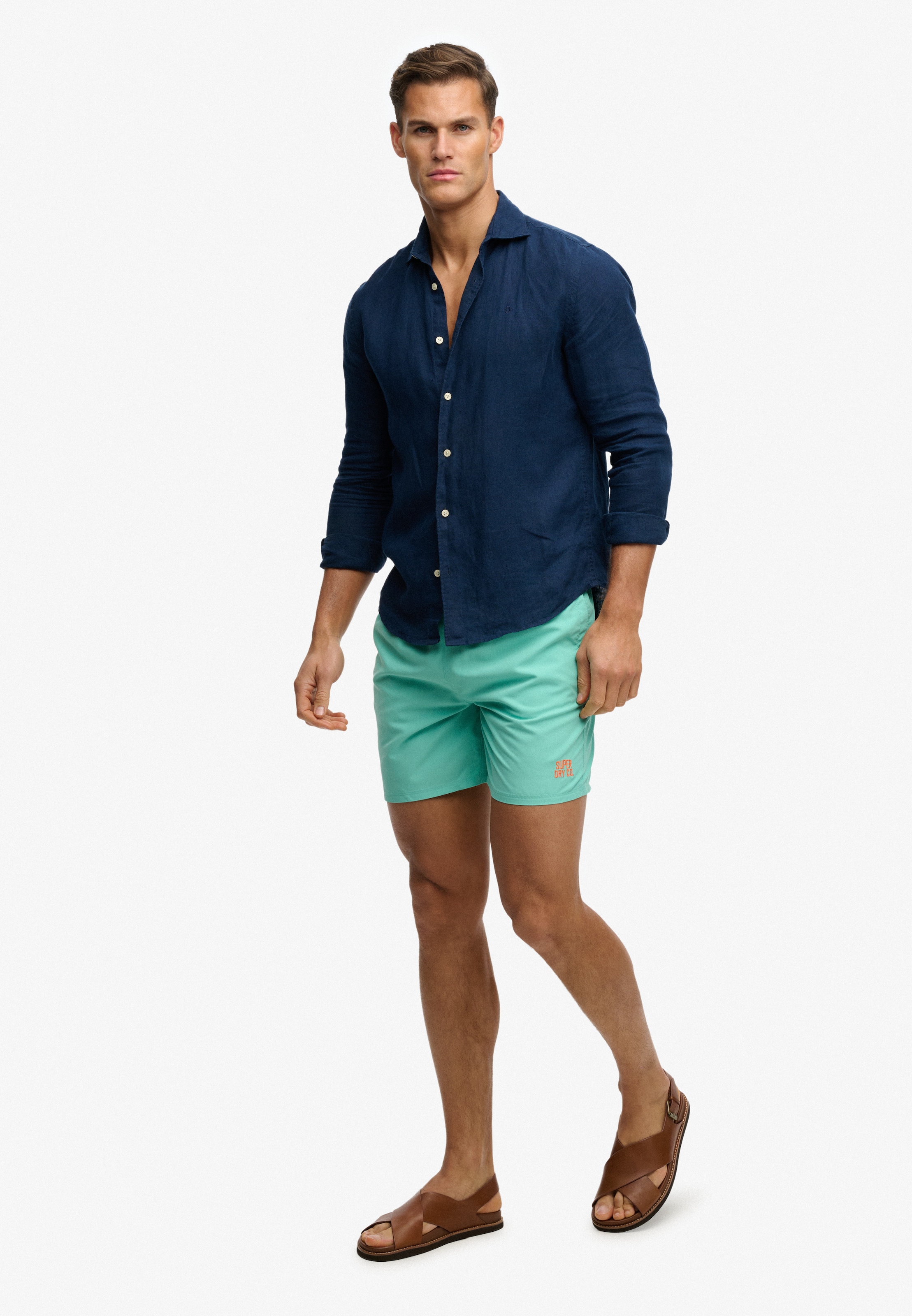 Superdry Badeshorts »ESSENTIAL 16 SWIM SHORT« Kunstfaser, relaxed fit