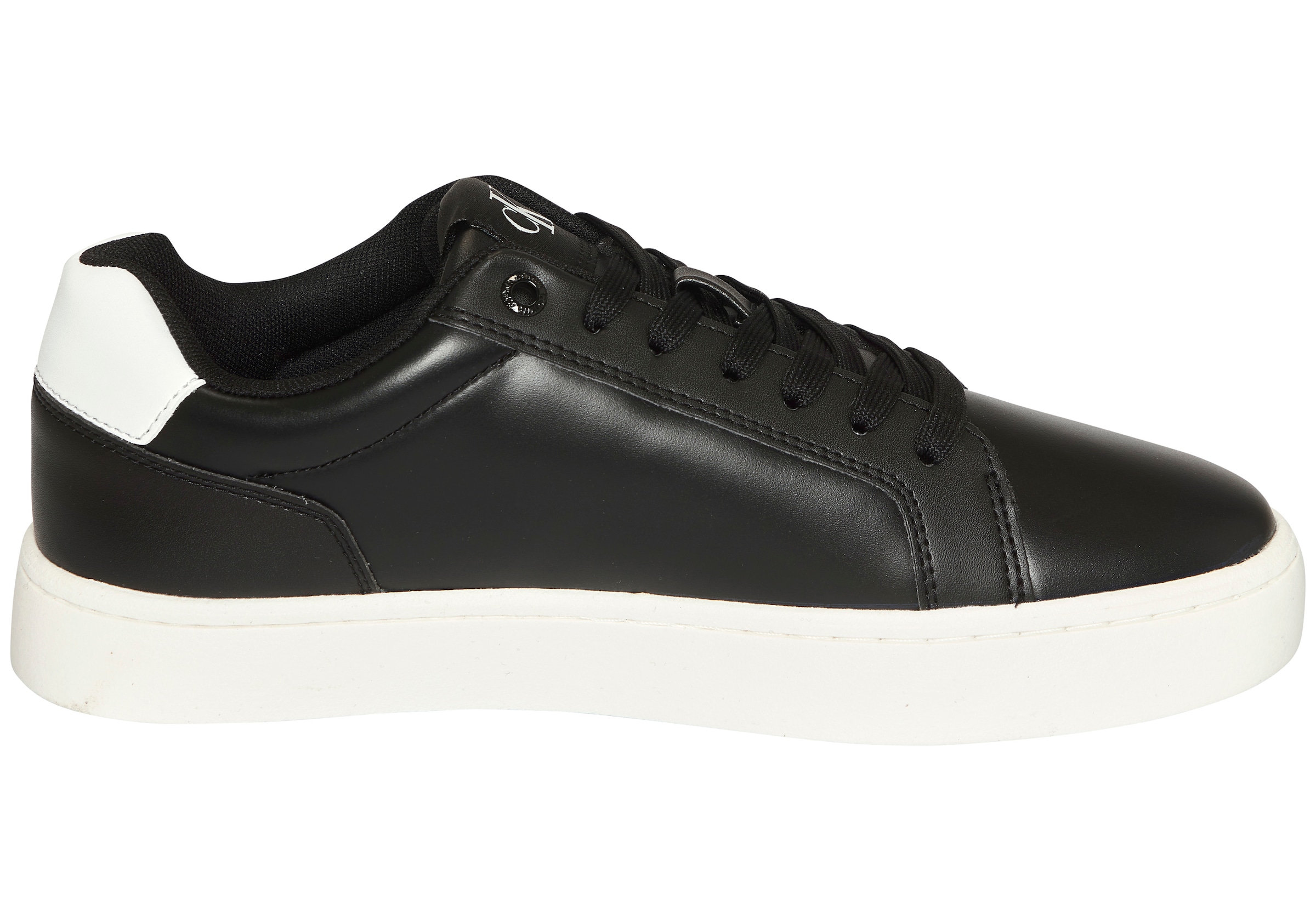 Calvin Klein Jeans Sneakers »CLASSIC CUPSOLE MONO LTH«  baskets de loisirs, chaussures basses, à lacets au style classique