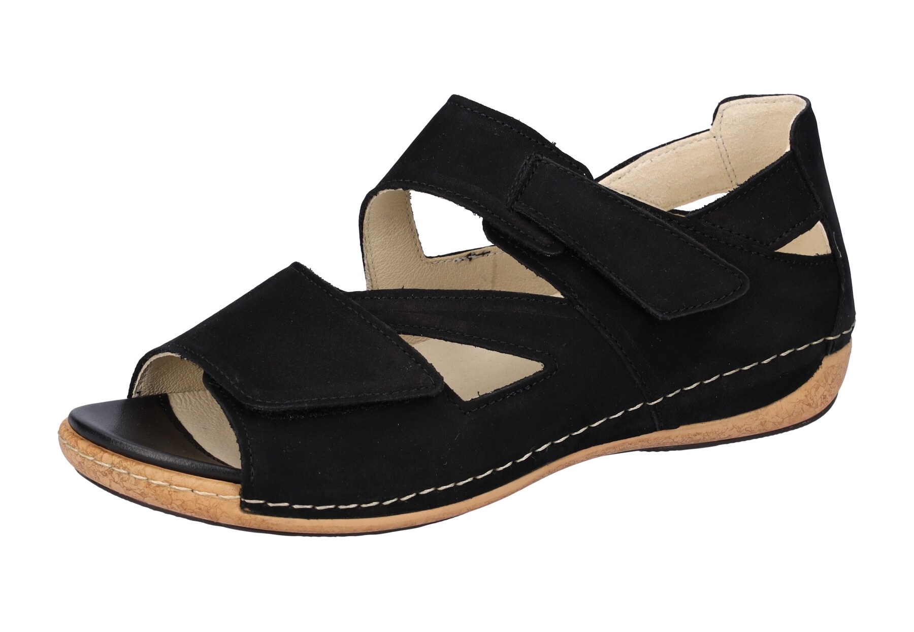 Waldläufer Sandale »HELIETT«  , sandale compensée, chaussure d'été, chaussure confortable, fermetures velcro, largeur H