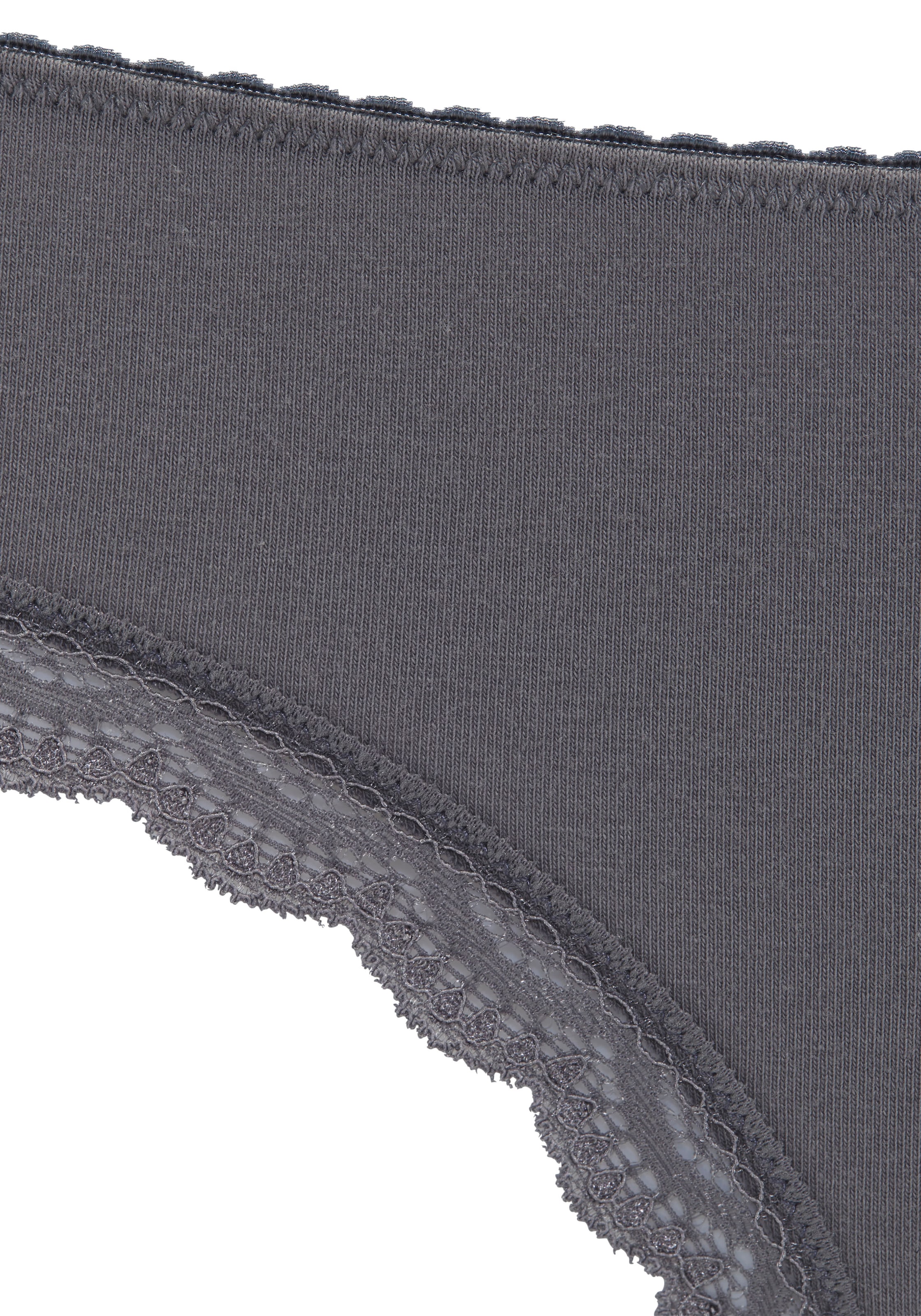 LASCANA Slip brésilien 5er-Pack,  aus elastischer Baumwolle mit zarter Spitze, mit Aufbewahrungsbox