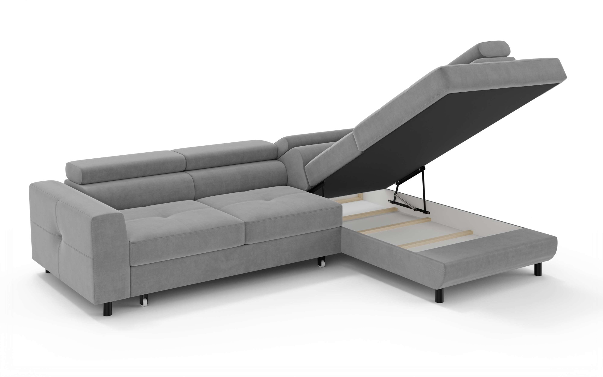 GOODproduct Canapé d'angle »AADEN Schlafsofa 254 cm - OTTO. Verlässliche Qualität.« mit Bettfunktion, Bettkasten, Kopfstützen, rechts/links bestellbar