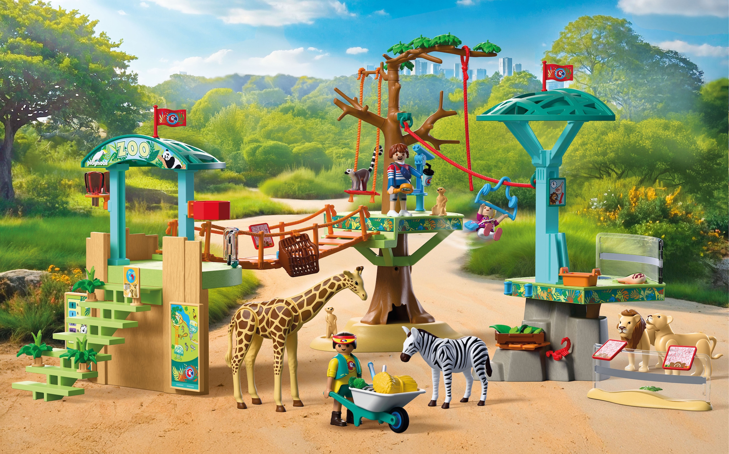 Playmobil® Jeu de construction »Zoo: Wildnis-Kletterpark (72070), Animals & Friends« Made in Europe