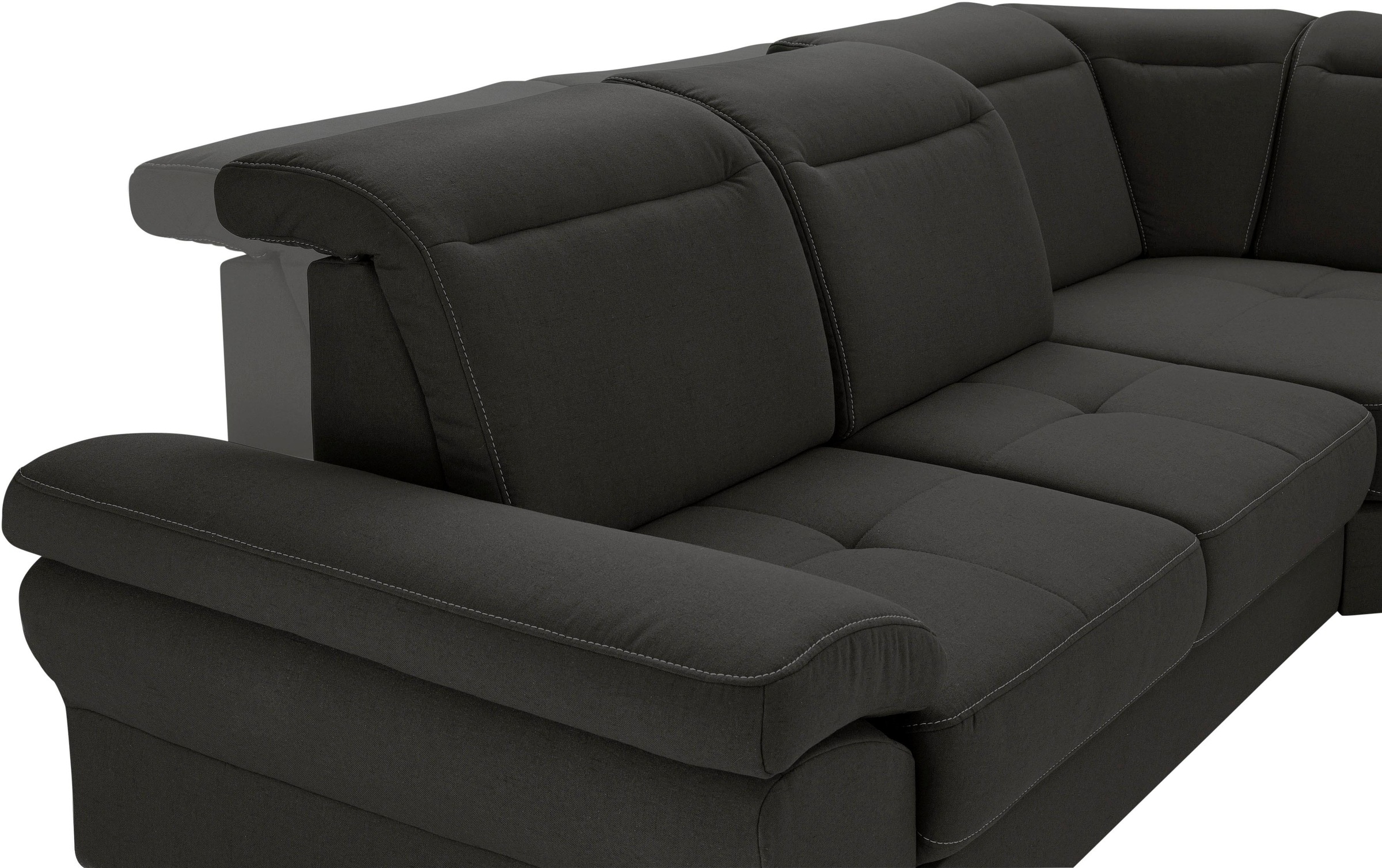 Home affaire Canapé d'angle »Cornwall L-Form« incl. Sitztiefenverstellung, mit Bettfunktion und Kopfteilverstellung