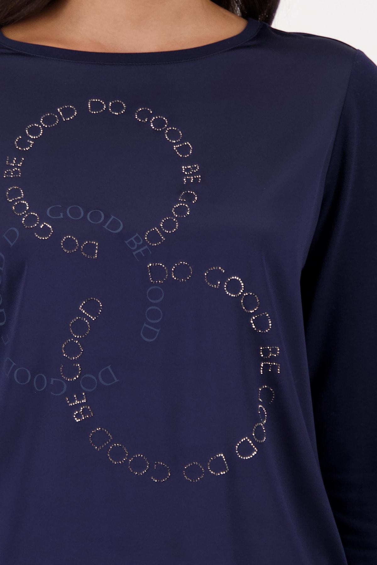 Monari Schlupfbluse »Schluse Basic Schmuck« mit Folienglanzdruck