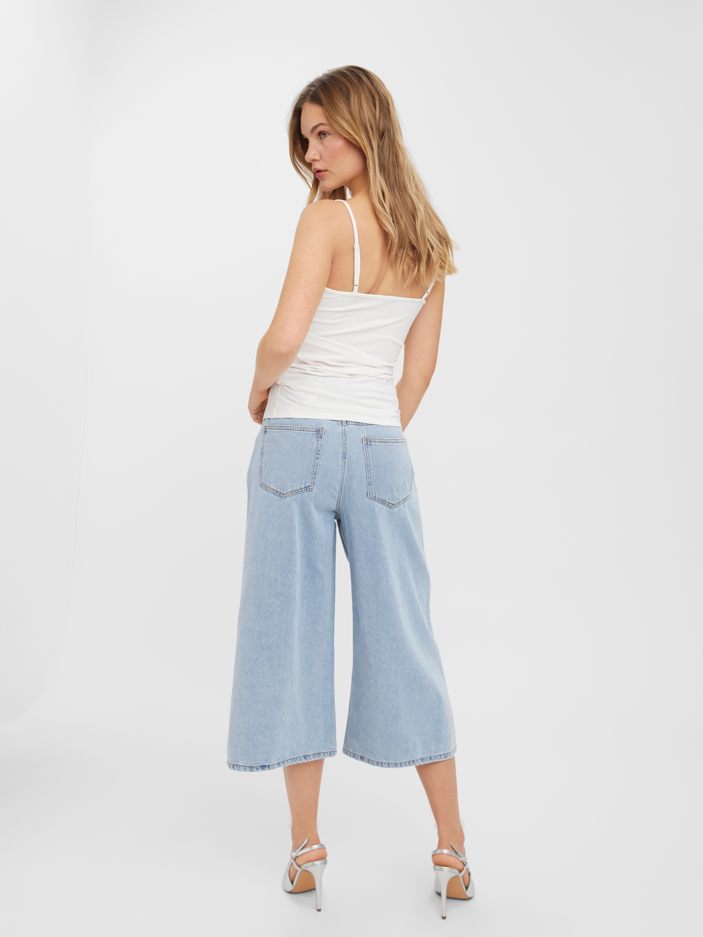 Vero Moda Top à bretelles spaghetti »VMMAXI MY SOFT V SINGLET 2PACK« pack de 2, 2 Mélange de coton, coupe slim