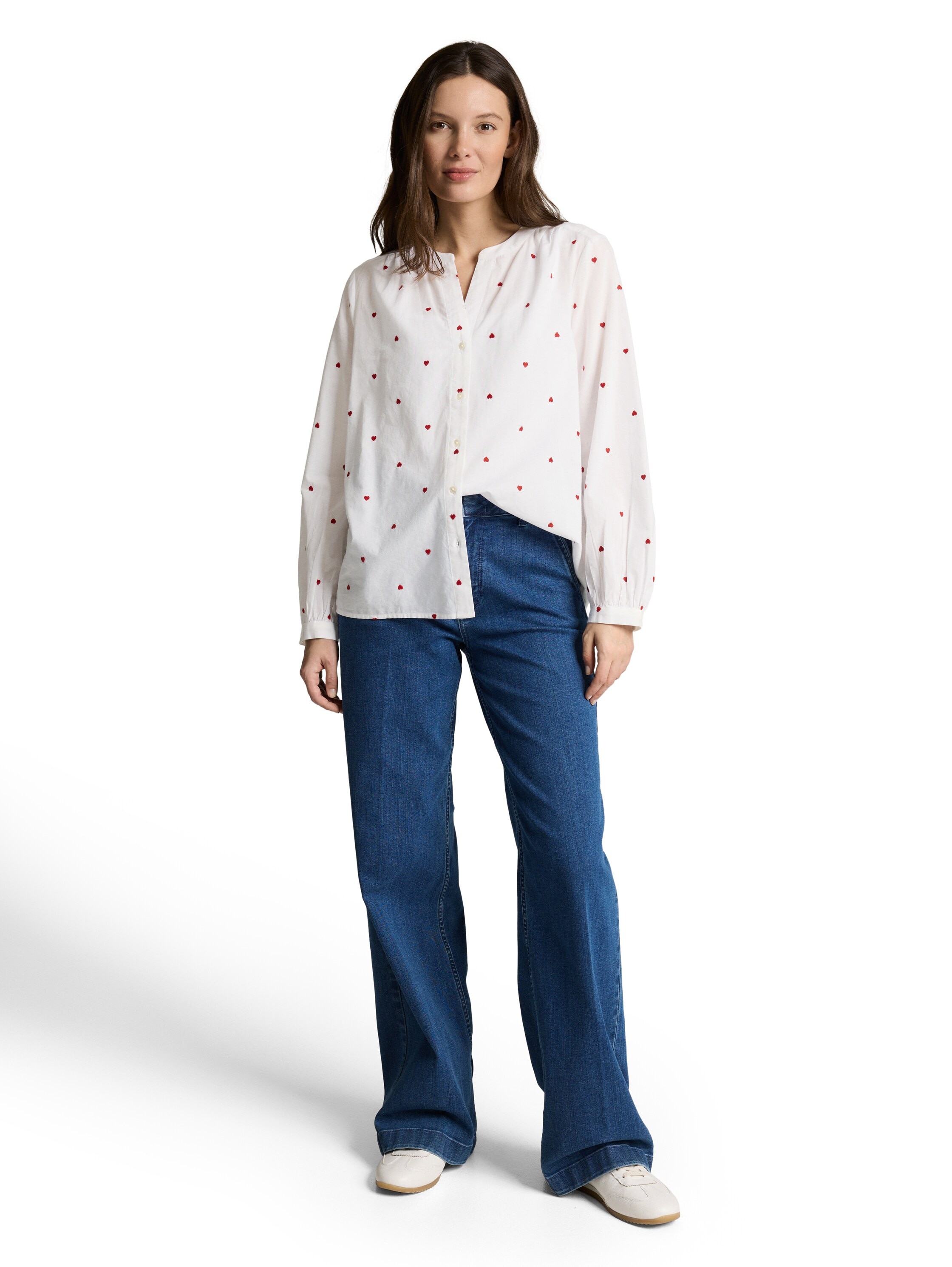 TOM TAILOR Blouse classique mit All-Over Print