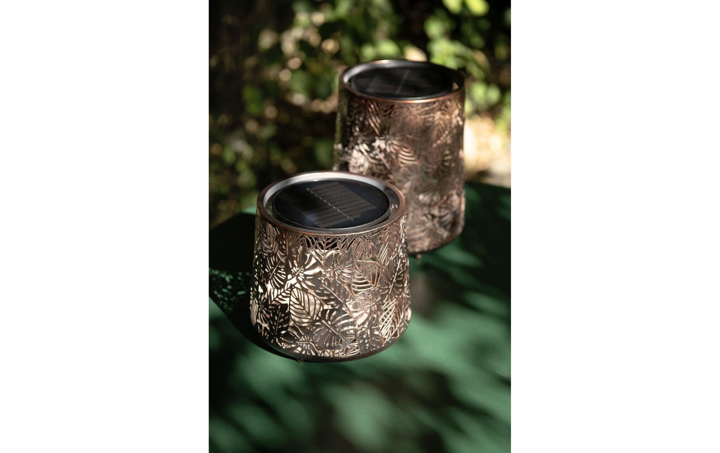 STT Laterne »Antic Mini Jungle Bronze« Dekorative Solar-Laterne aus Metall für Drinnen und Draussen