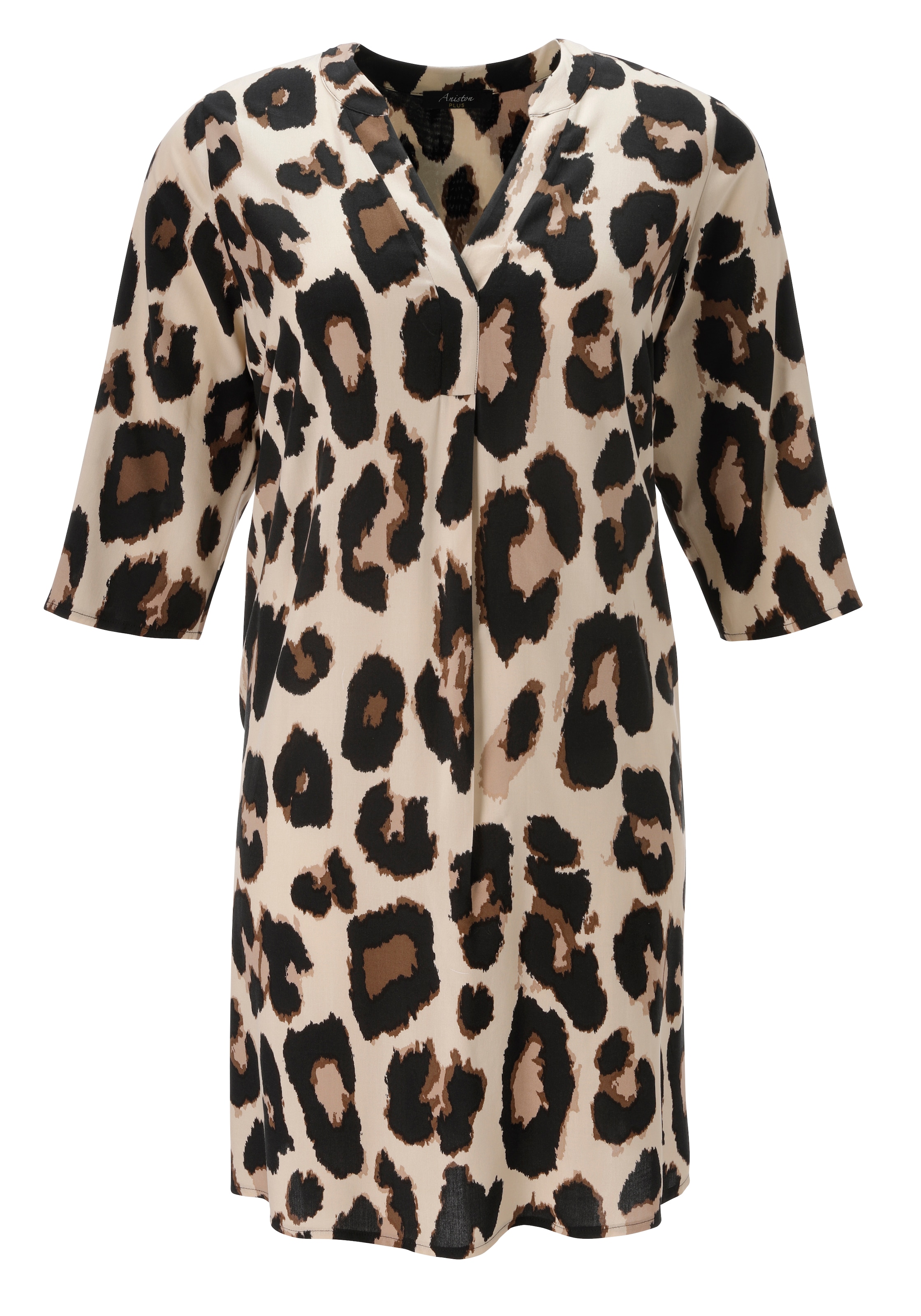 Aniston PLUS Robe imprimée avec superbe imprimé léopard - NOUVELLE COLLECTION