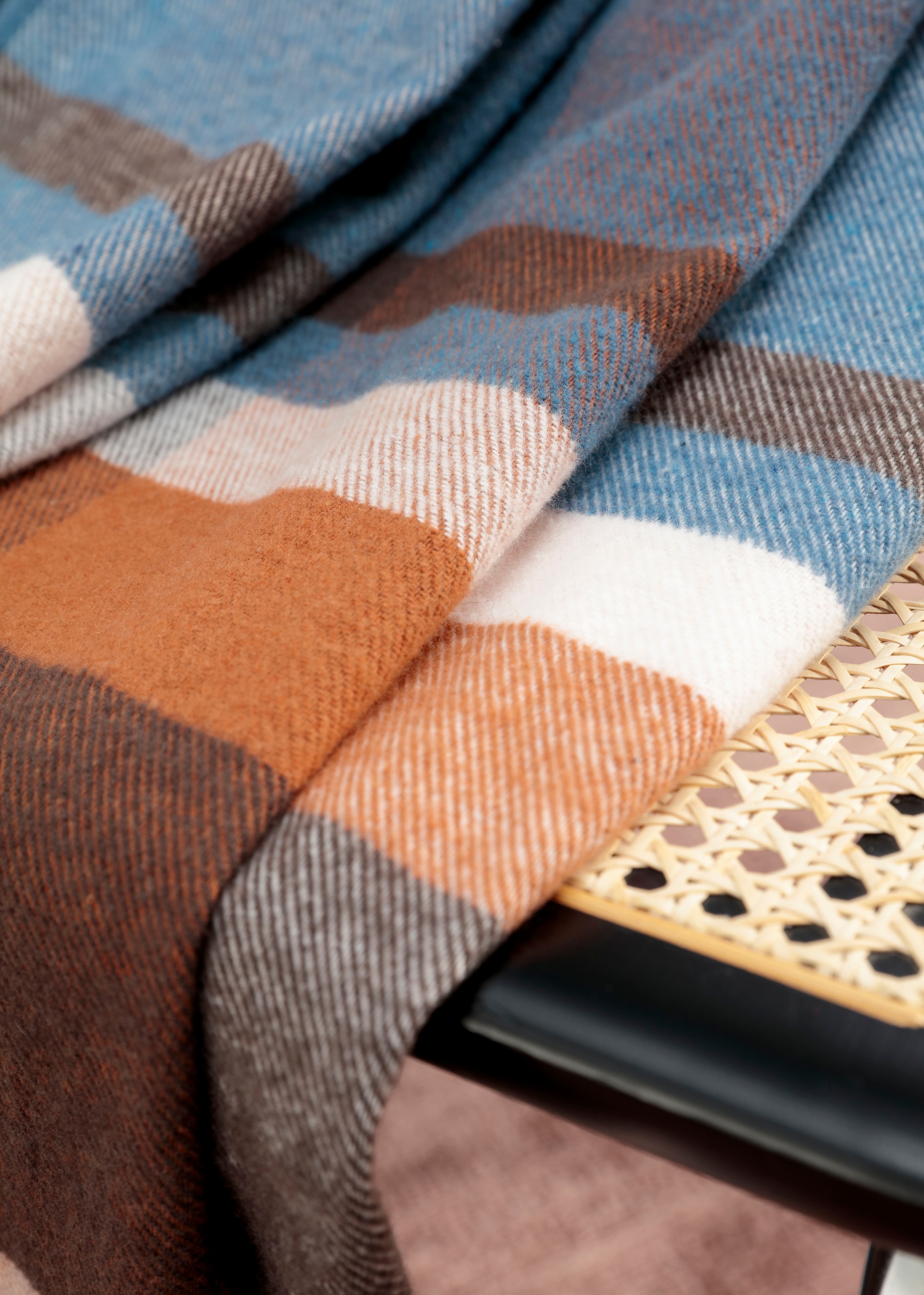 Biederlack Plaid »Harmony« im modernen Karo-Look, mit Fransen