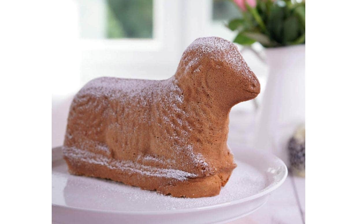 Dr. Oetker Küchenhelfer Moule à pâtisserie »Lamm Gold 900 ml, 27,5 x 15 cm x 6,5 cm«