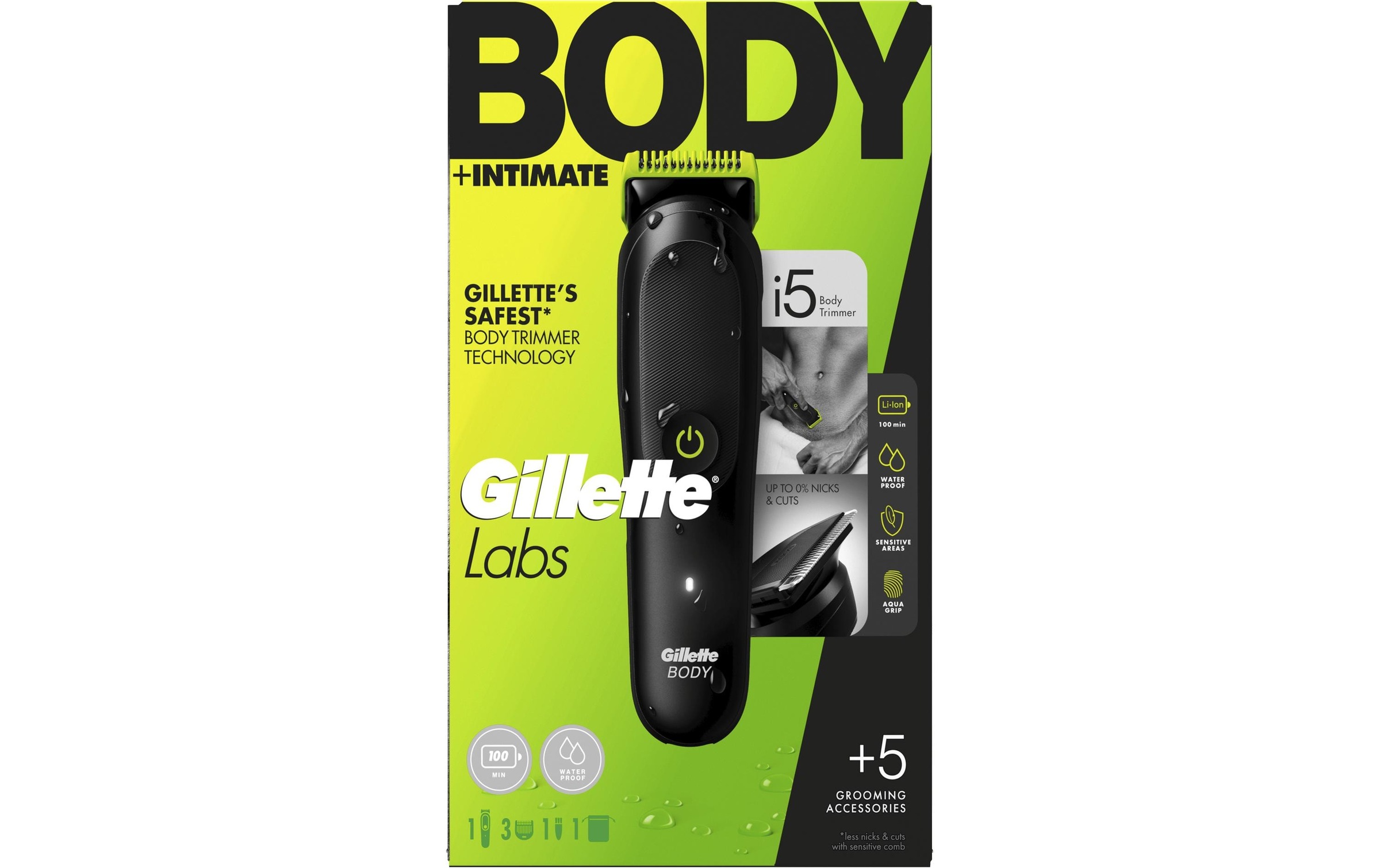Gillette Körperrasierer »+ Intimhaartrimmer für Männer i5«