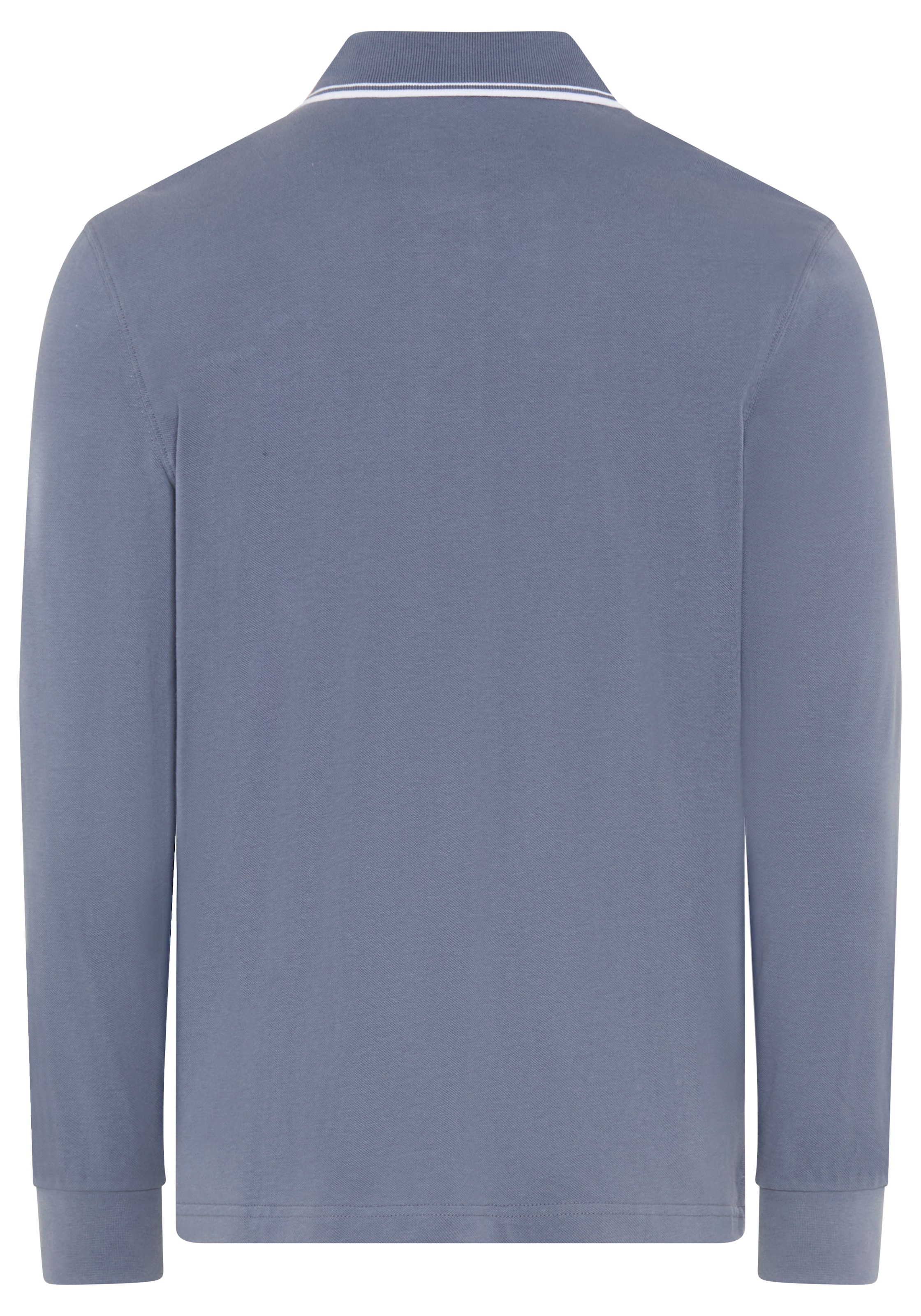 DELMAO Polo à manches longues »Neue Kollektion!« schmale Passform, Langarm, unifarben, aus Piqué-Material
