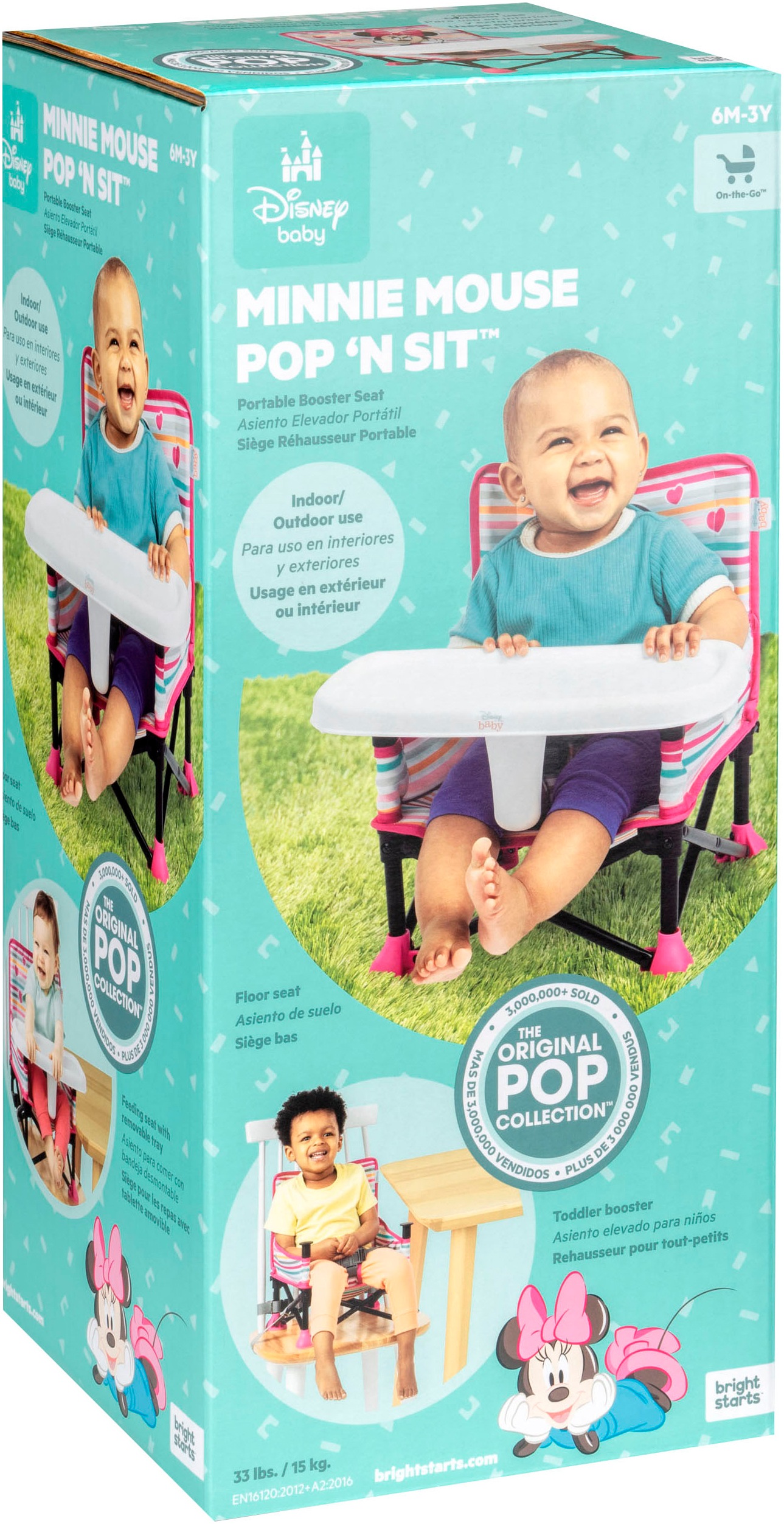 Bright Starts Siège de table »MINNIE MOUSE Pop ‘N Sit™ Portable Booster Seat«