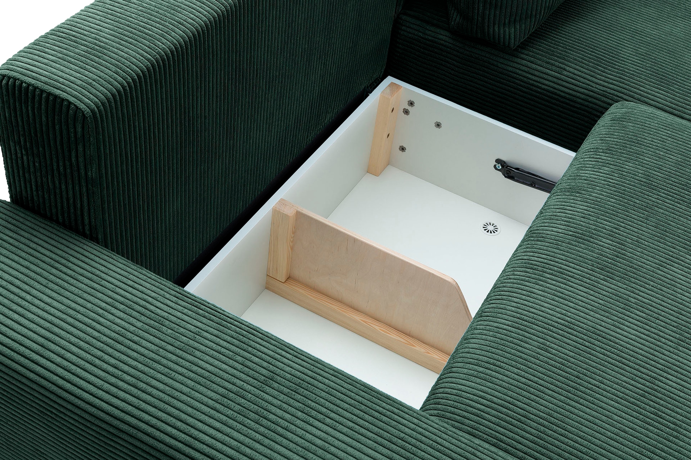 exxpo - sofa fashion Ecksofa »Orinoko, aktuelles Design und hoher Sitzkomfort, L-Form« inkl. Bettfunktion und Bettkasten, schöne Farben im angesagten Cord