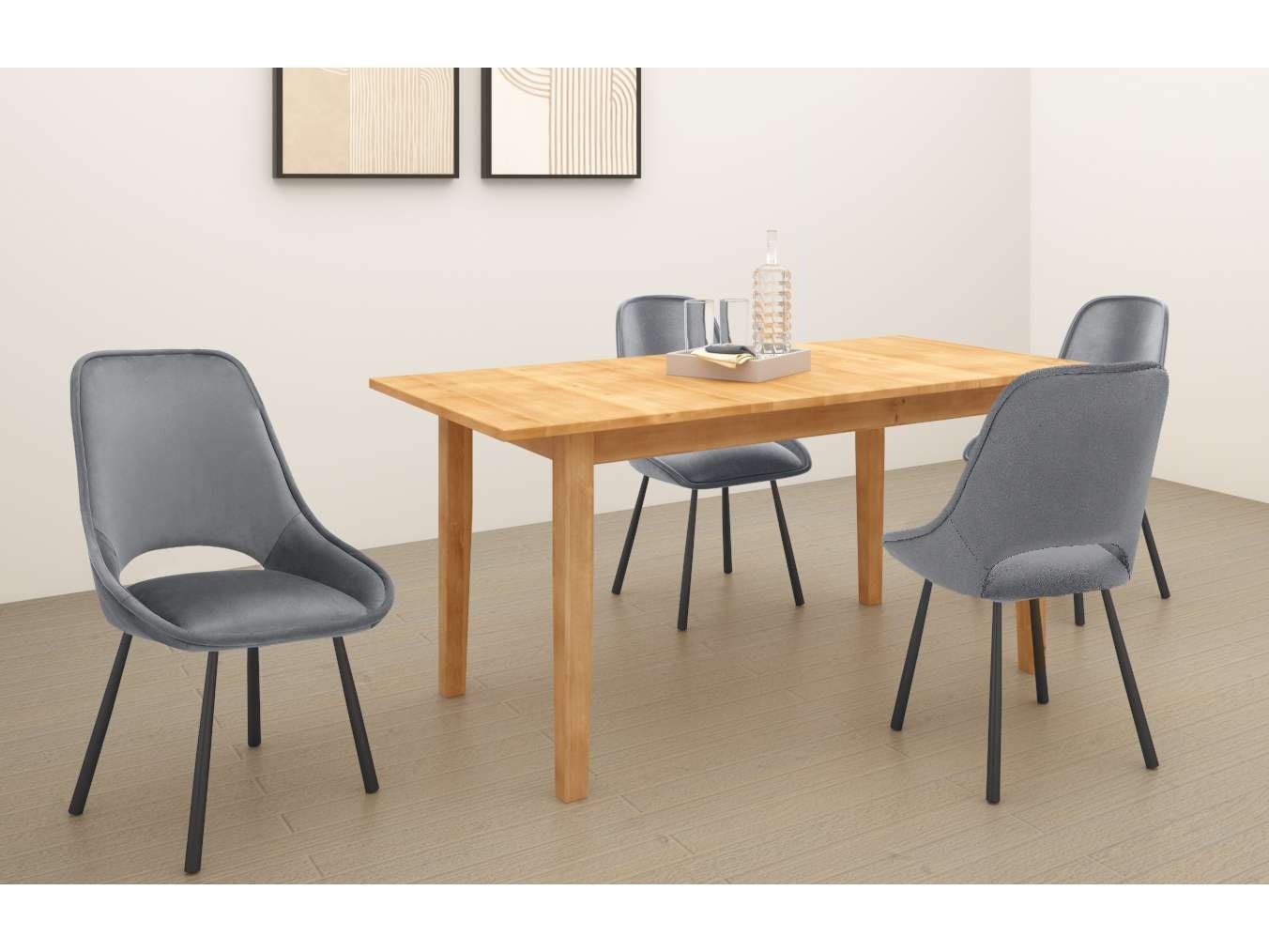 Home affaire Table de salle à manger »Dakota« aus massivem Kiefernholz, ausziehbar, Breite 160-200 cm