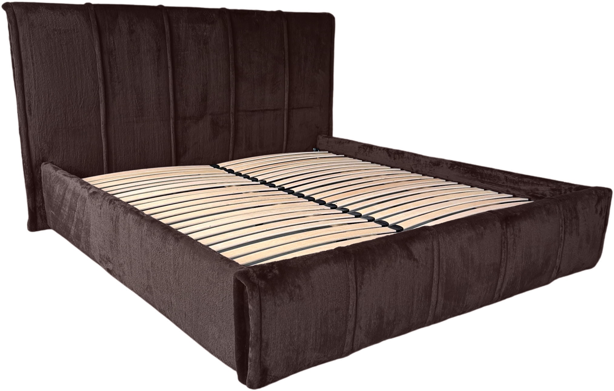 GOODproduct Lit rembourré »EVELLINA in der Grösse 180x200 cm, mit flauschigem Stoff bezogen« wahlweise mit Lattenrost und King-Matratze (28cm)