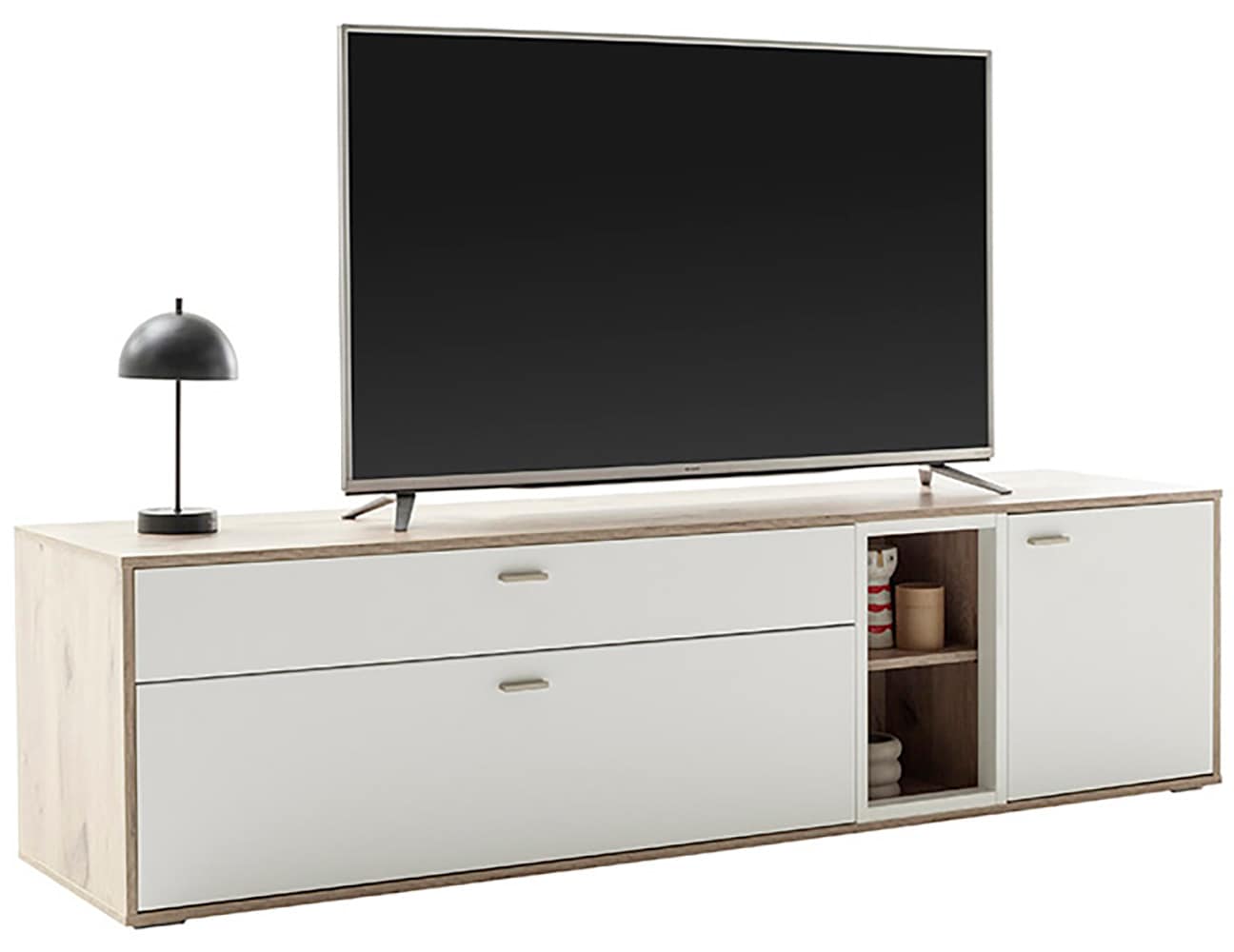 MCA furniture Lowboard »SANTERNO« mit 1 Tür, 2 Schubkästen, offene Fächer, Fernseher bis 80 Zoll
