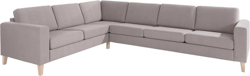 ATLANTIC home collection Ecksofa »Terra L-Form« mit Wellenunterfederung, langer Schenkel links oder rechts montierbar