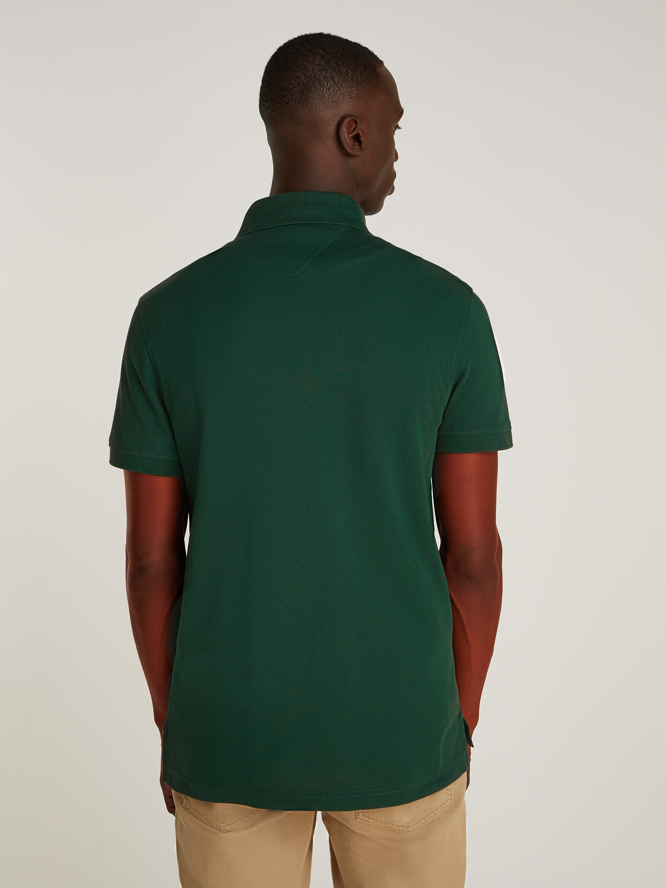 Tommy Hilfiger Polo »1985 SLIM POLO mit Piqué-Struktur und Stickerei« meliert, casual, slim fit, Baumwollmix, Polokragen