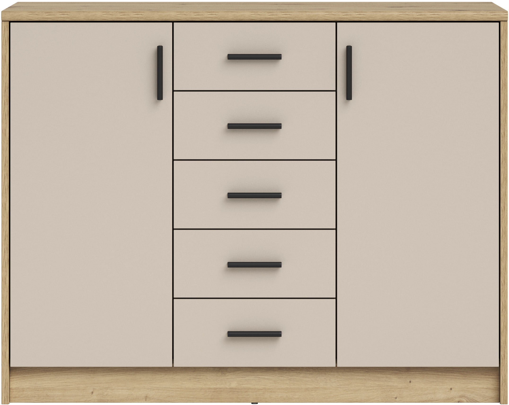 HBZ Sideboard »Nelly Kommode, BxHxT 109x86x50cm« 1 Stk. tlg. Breite 109cm, Einlegeböden verstellbar, foliert