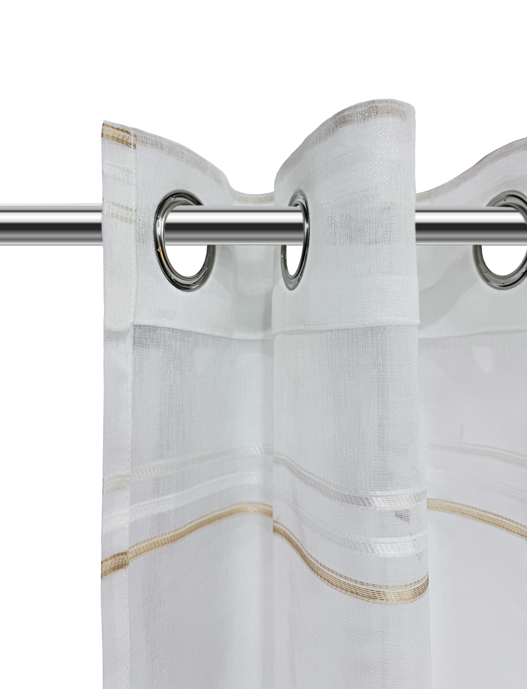 GOODproduct Gardine »Sirii« Ösen 1 Stk. tlg. Halbtransparent, angenehme Haptik, mit Streifen, modern