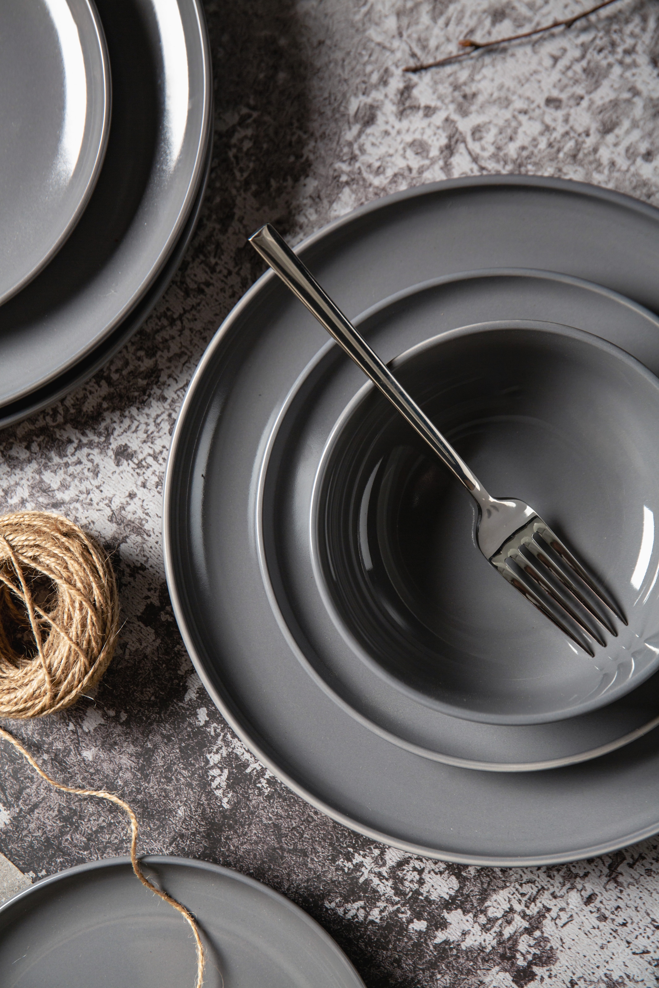 my home Geschirr-Set »Timula, aussen matt, innen glänzend« spülmaschinenfest und mikrowellengeeignet