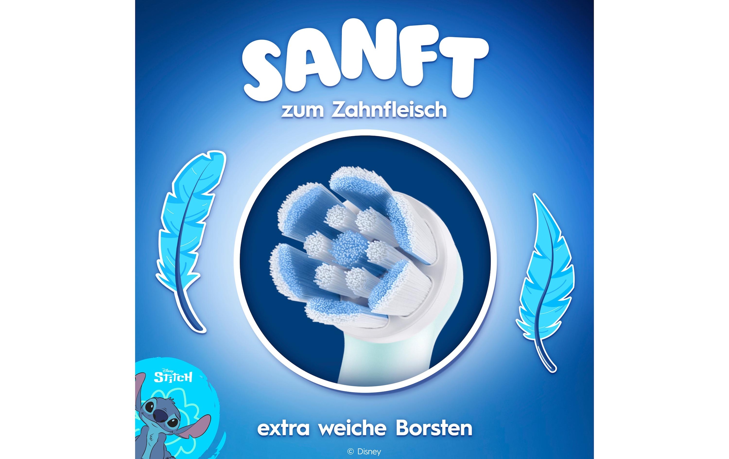 Oral-B Aufsteckbürsten »iO Kids 6+ Disney Stitch« Sanft zu wackeligen Zähnen & Zahnfleisch, ab 6 Jahren