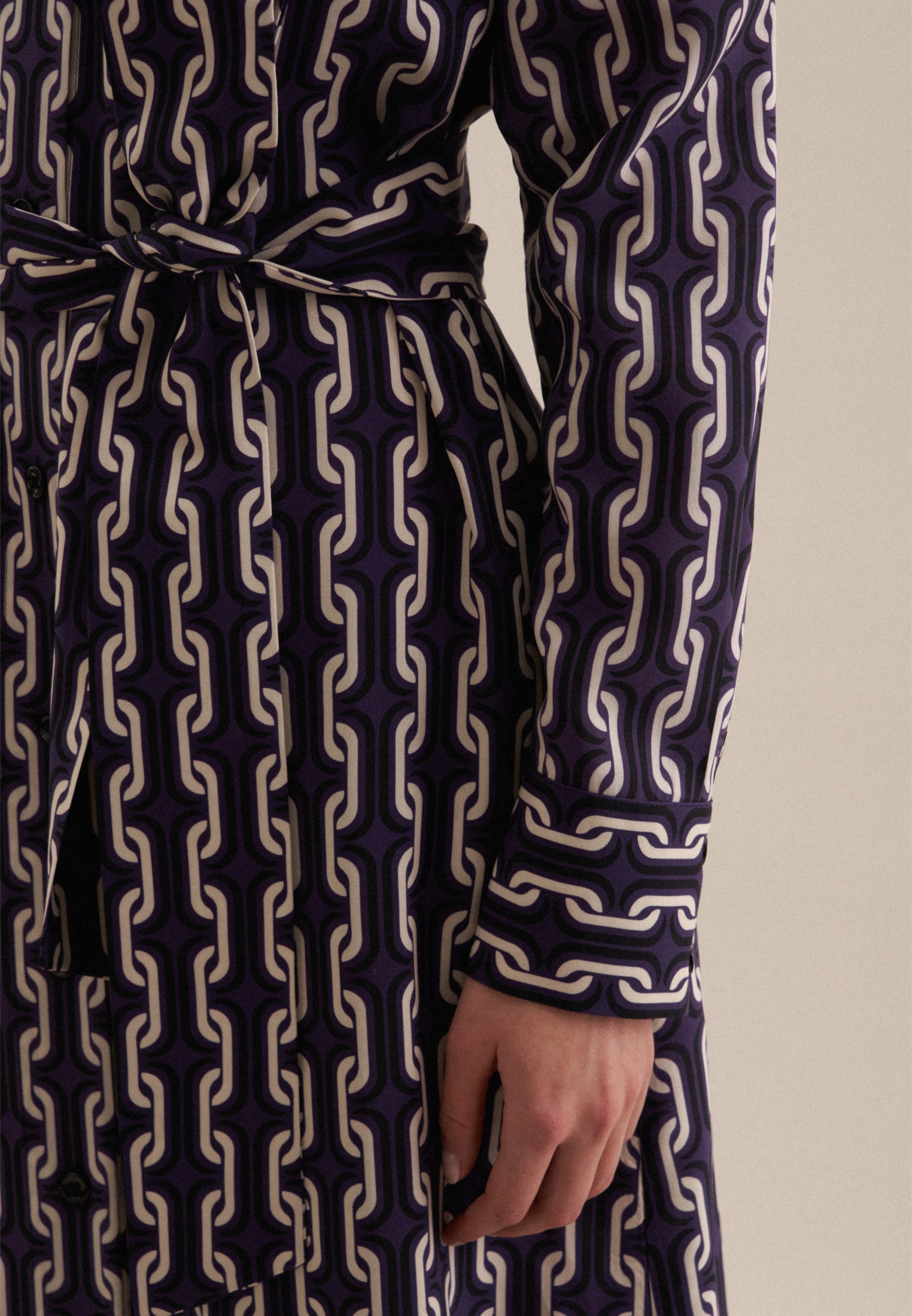 seidensticker Sommerkleid »Schwarze Rose« 1/1 Kragen Druck