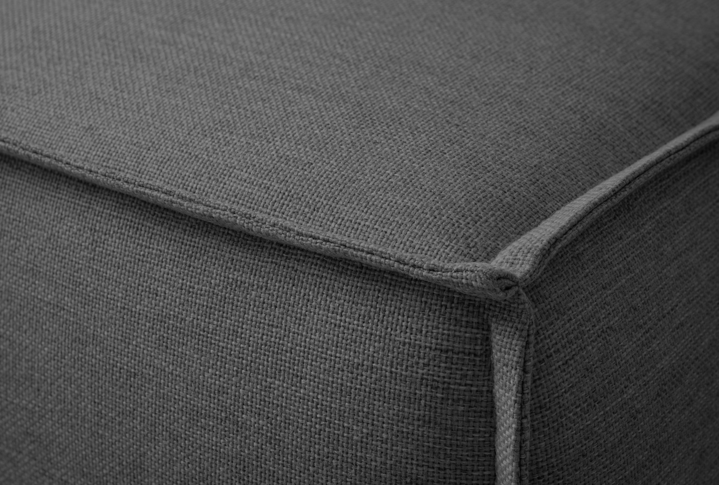 Home affaire Hocker »TVINNU, mit Kedernaht, Cord u. Flachgewebe« zur Serie TVINNU, gemütlicher Sitzkomfort, rechteckig, schwarze Füsse