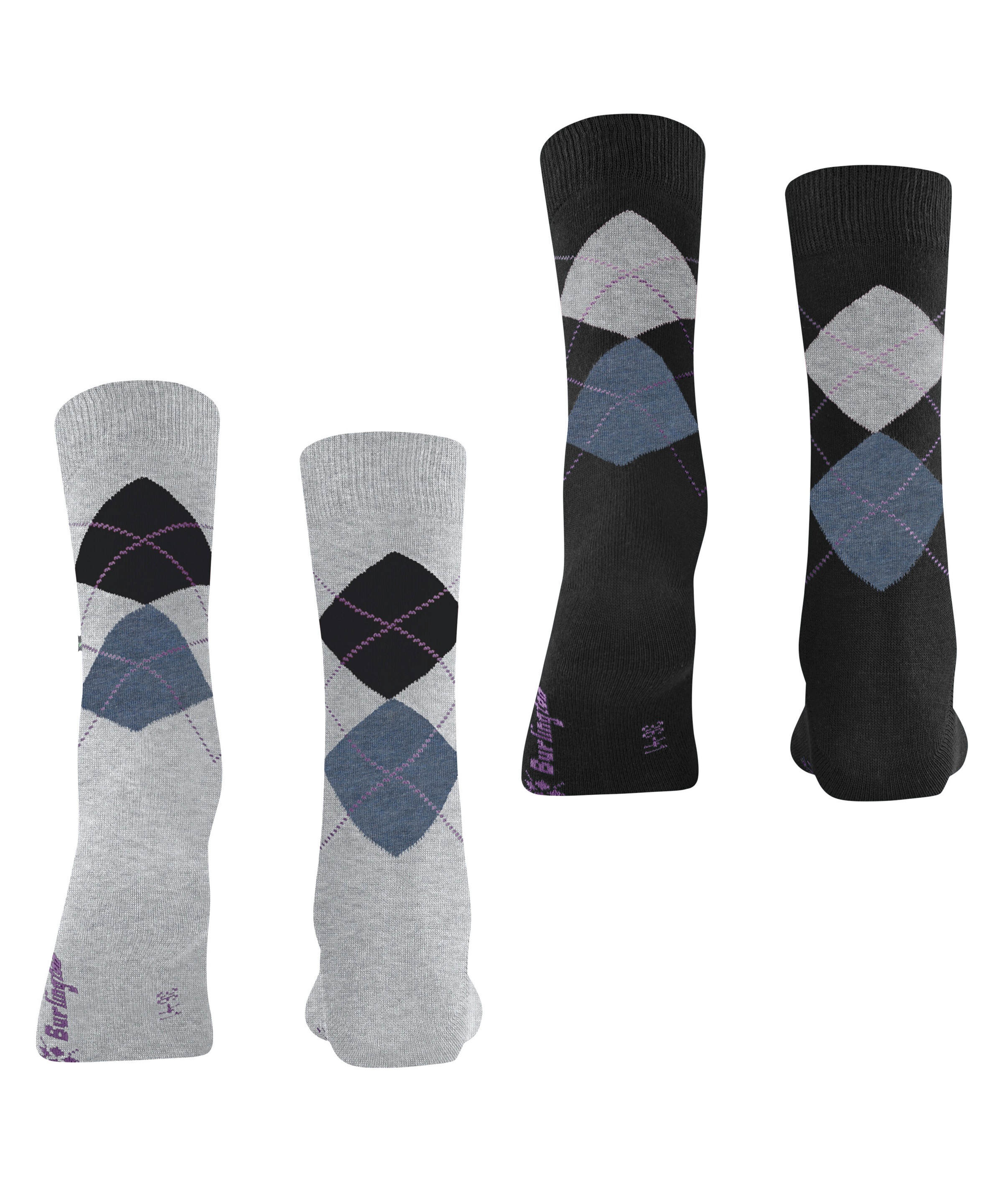 Burlington Chaussettes »Everyday Argyle 2er-Pack« 2er Pack,  atmungsaktiv