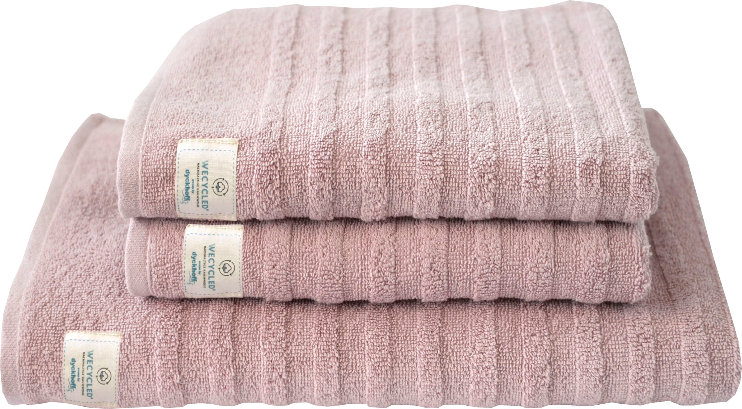 Dyckhoff Set de serviettes »Wecycled« 2 Handtücher (50x100cm), 1 Duschtuch (70x140cm)
