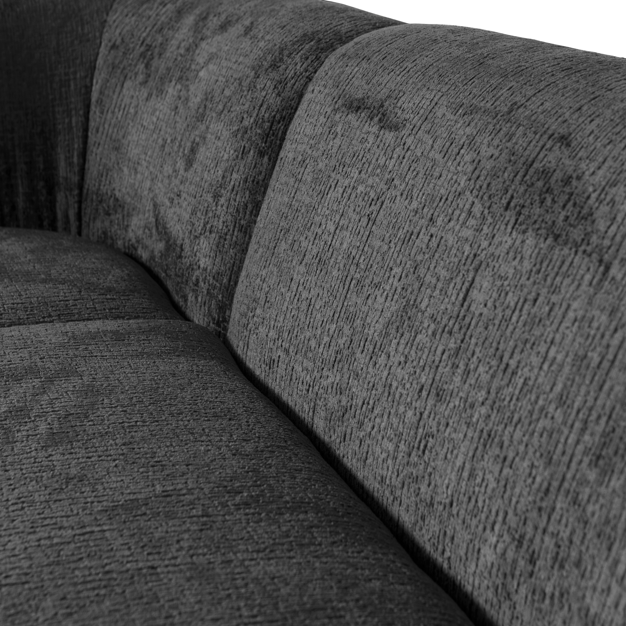 WOOOD Canapé d'angle »Sloping Bezug mit Zickzack-Federung, H 77 x B 274 x T 225/87 cm« Velours jacquard, capacité de charge 250 kg, excellente résistance à l'usure