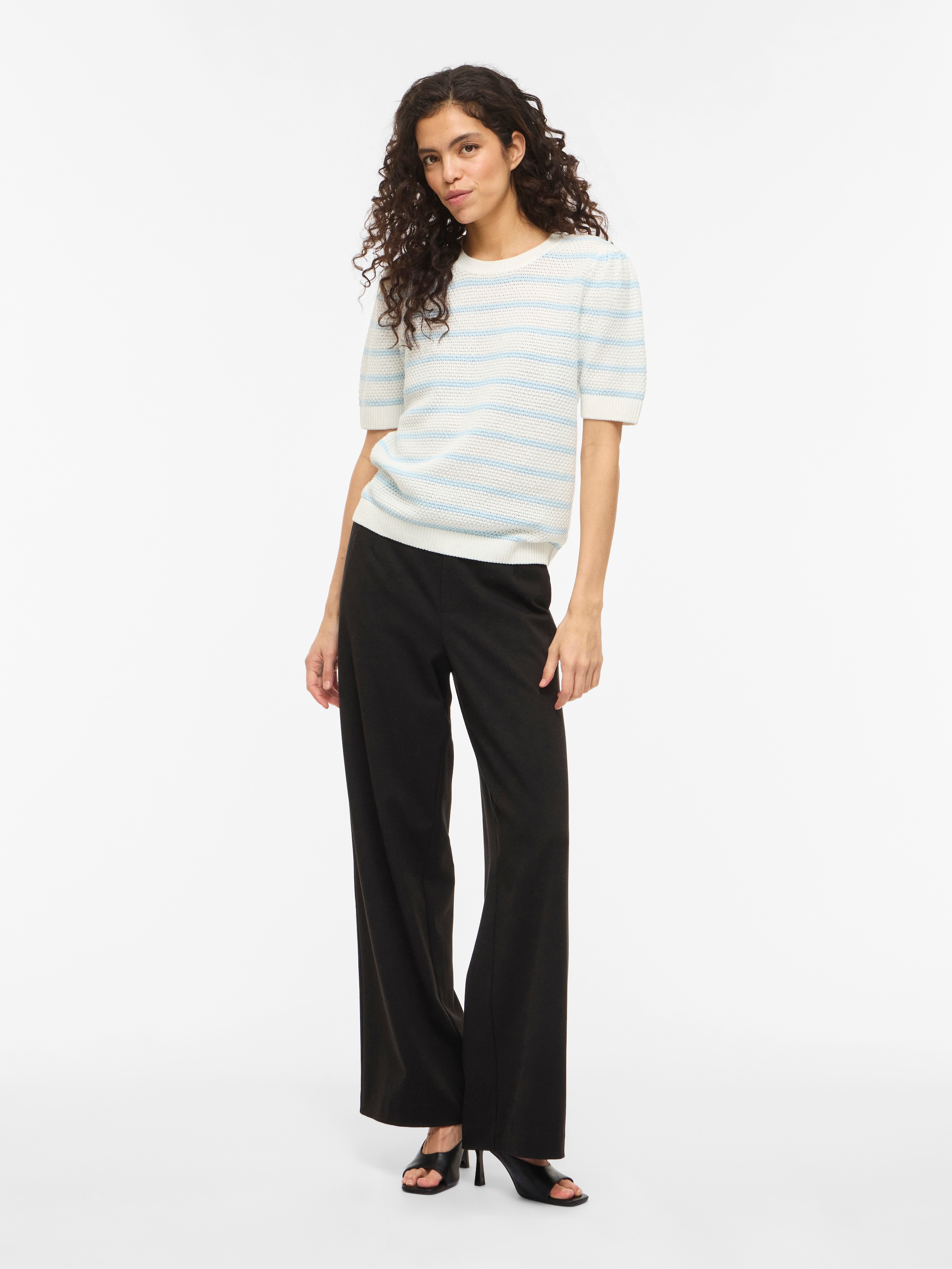 Vila Kurzarmpullover »VIDALO O-NECK S/S STRIPE KNIT-NOOS«